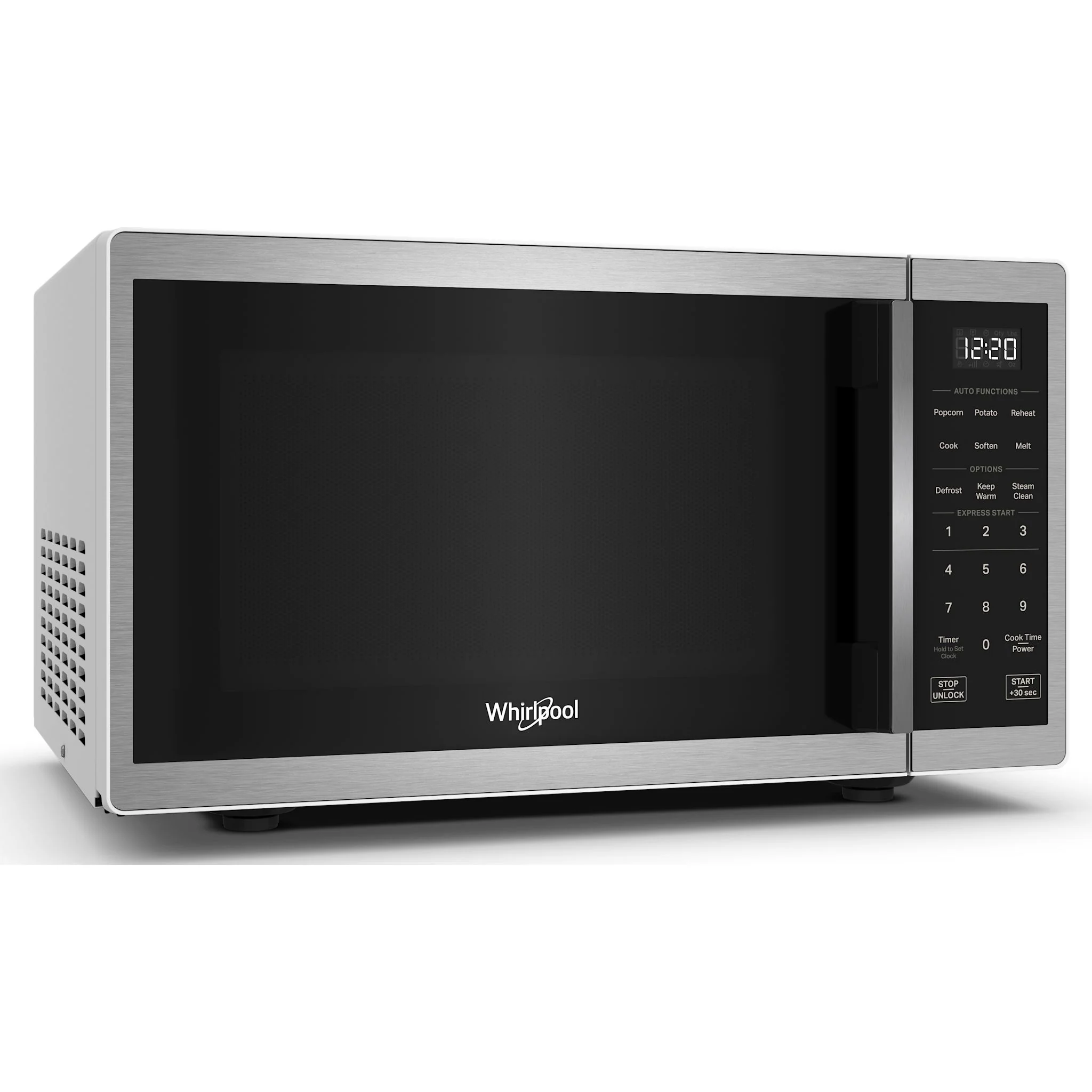 Whirlpool 0.9 cu. ft. Stainless Steel Countertop Microwave With Steam Clean - 900 watt -Stainless Steel (WMCS3019RS) - Image 2