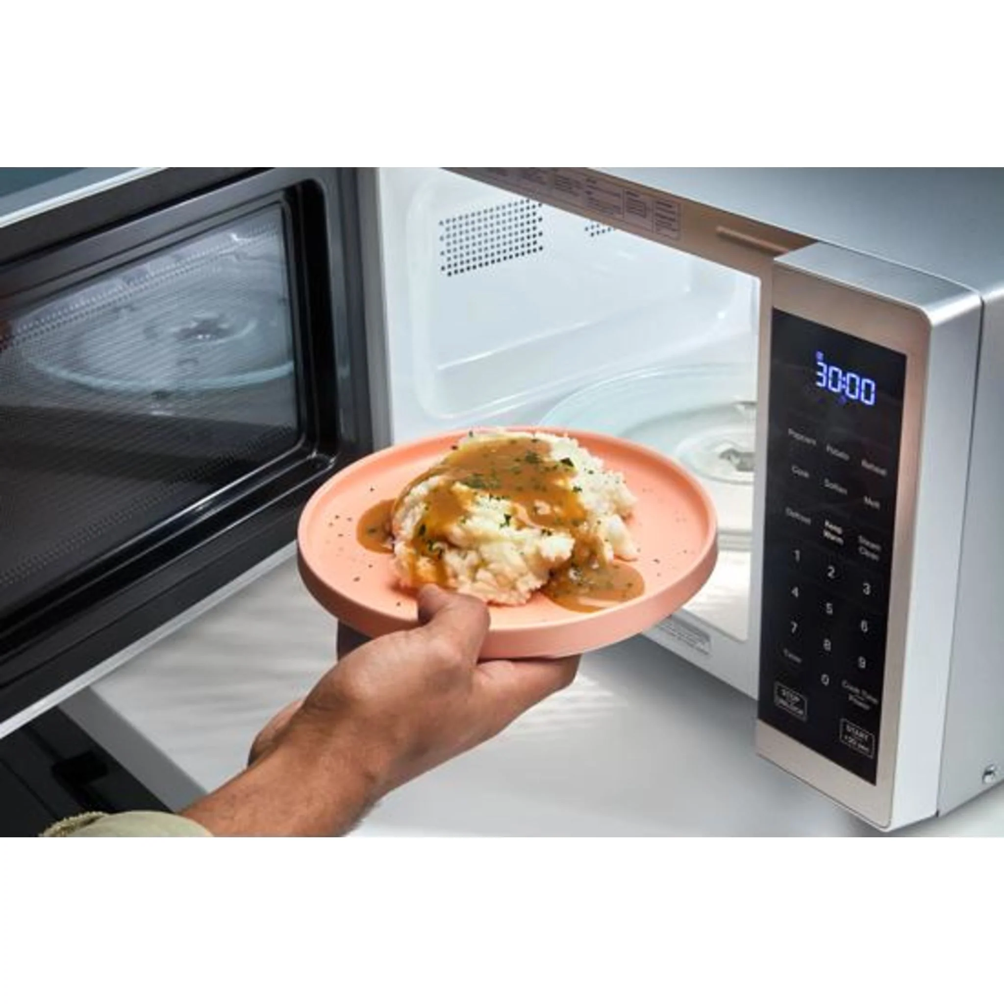 Whirlpool 0.9 cu. ft. Stainless Steel Countertop Microwave With Steam Clean - 900 watt -Stainless Steel (WMCS3019RS) - Image 5