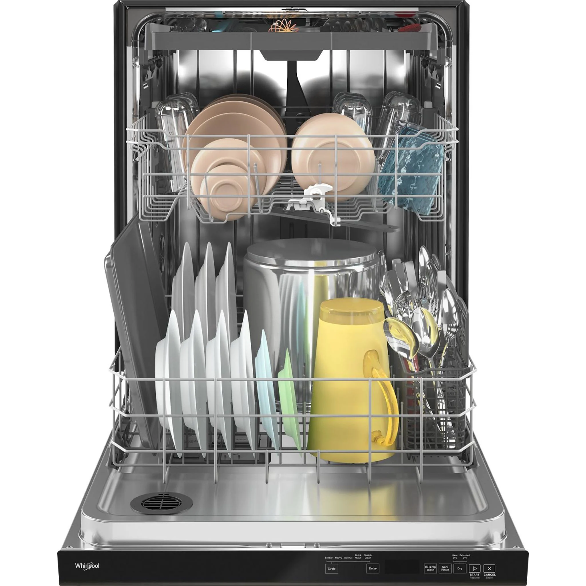 Whirlpool 24-Inch Stainless Steel Dishwasher with AI Intelligent Wash - 47 dBA -Black Stainless (WDTA50SAKV) - Image 3