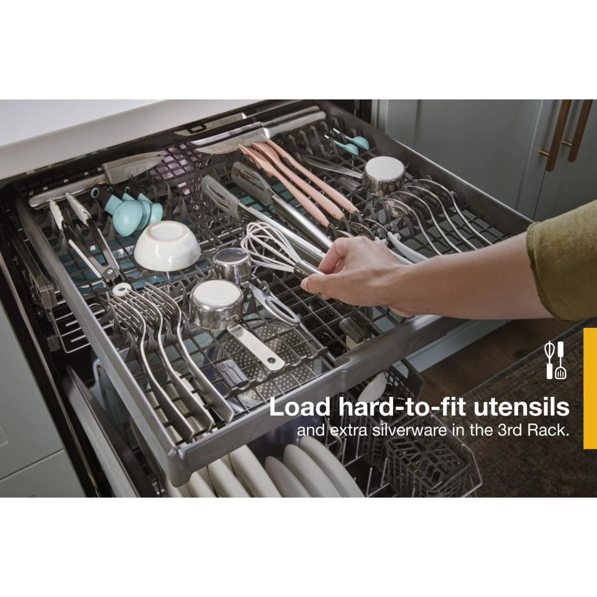 Whirlpool 24-Inch Stainless Steel Dishwasher with AI Intelligent Wash - 47 dBA -Black Stainless (WDTA50SAKV) - Image 34
