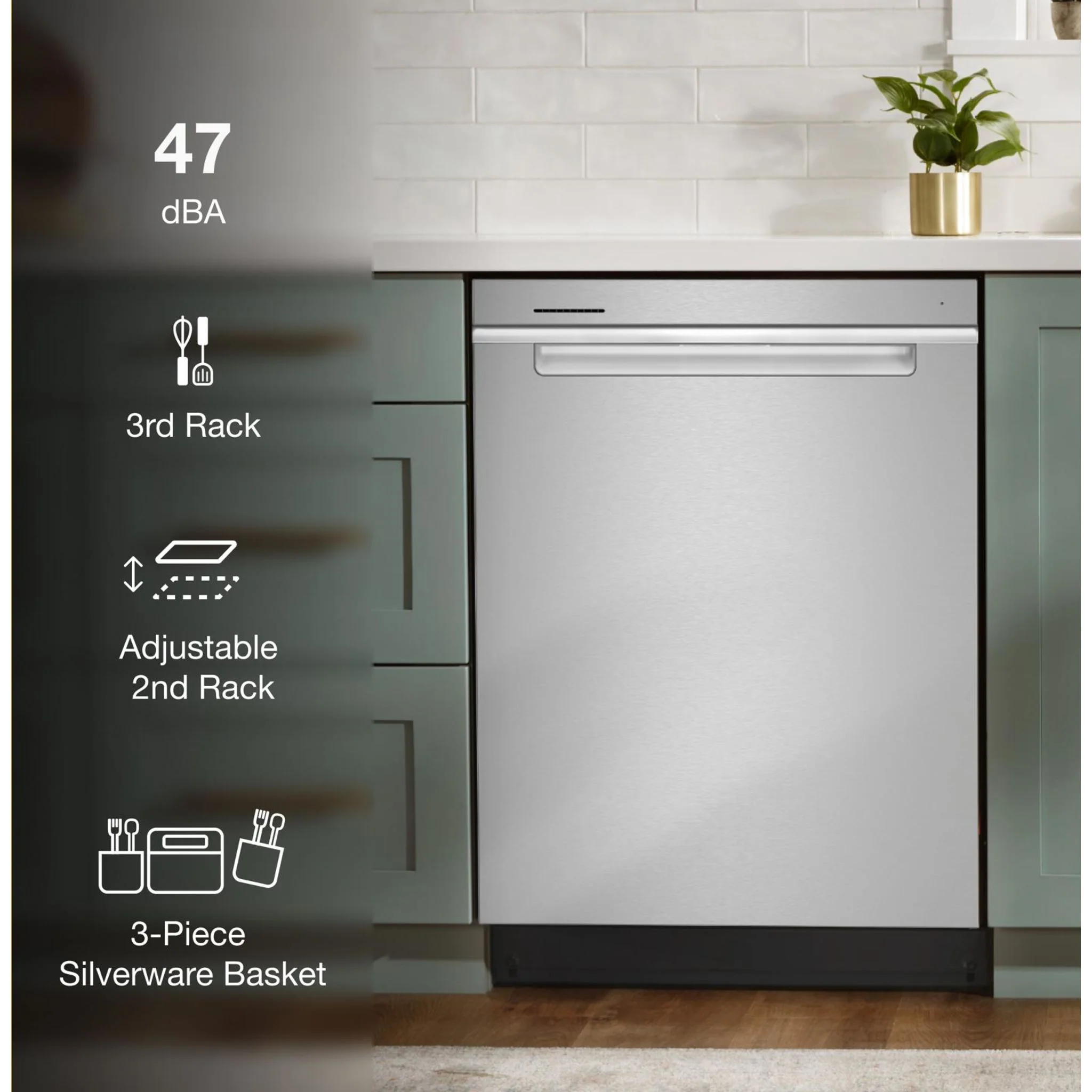 Whirlpool 24-Inch Stainless Steel Dishwasher with AI Intelligent Wash - 47 dBA -Stainless Steel (WDTA50SAKZ) - Image 41