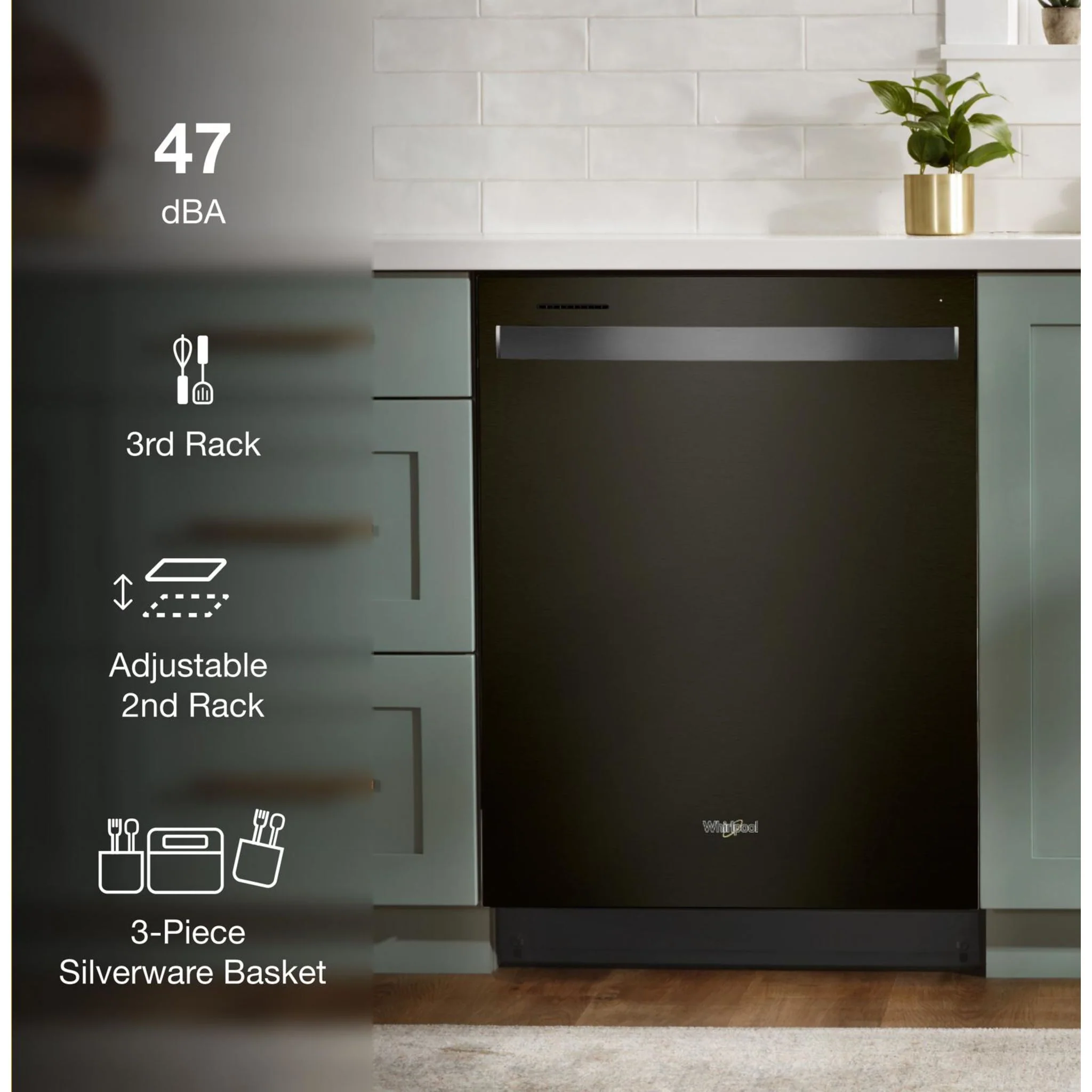 Whirlpool Large Capacity Dishwasher with 3rd Rack -Print Resist Blk Stnlss (WDT750SAKV) - Image 32