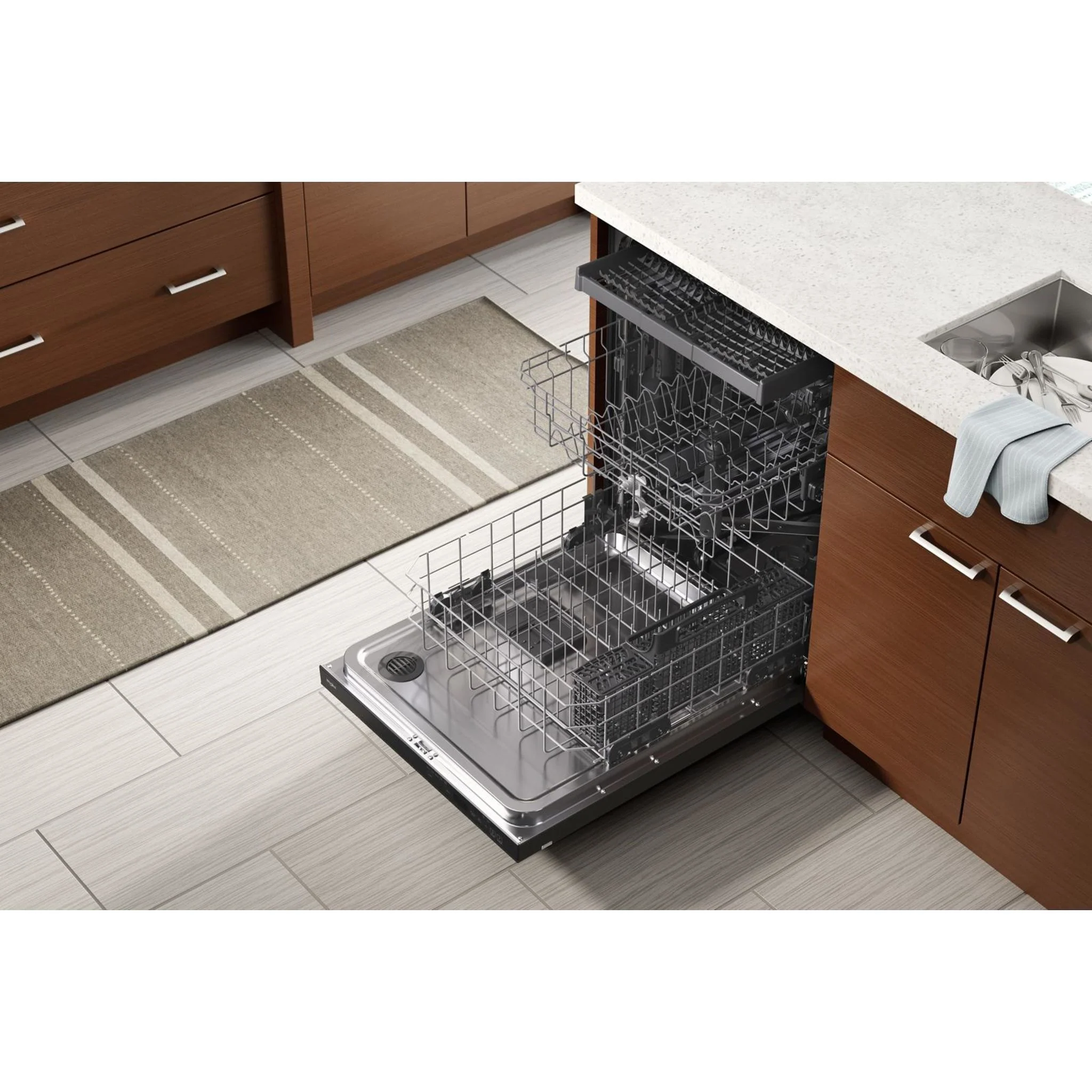 Whirlpool Large Capacity Dishwasher with 3rd Rack -Print Resist Blk Stnlss (WDT750SAKV) - Image 4
