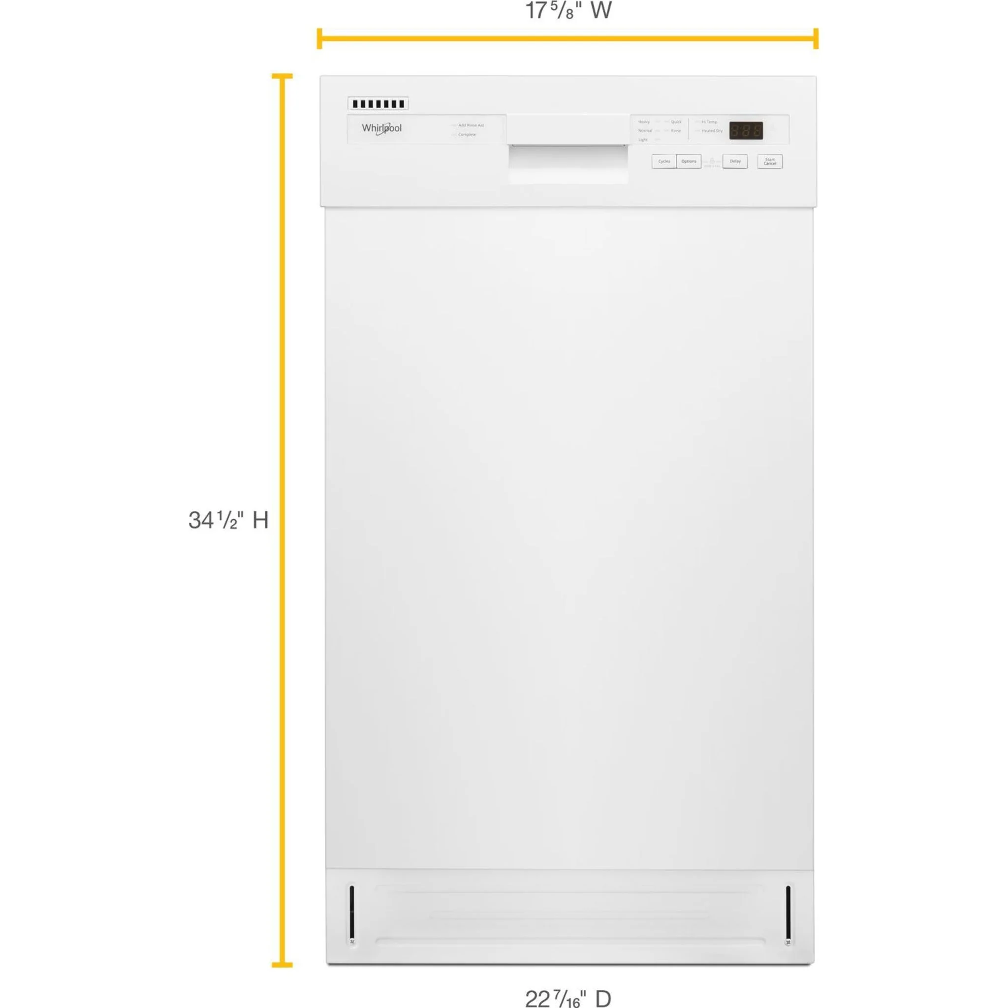 Whirlpool Small-Space Compact Dishwasher with Stainless Steel Tub (WDF518SAHW) - Image 18