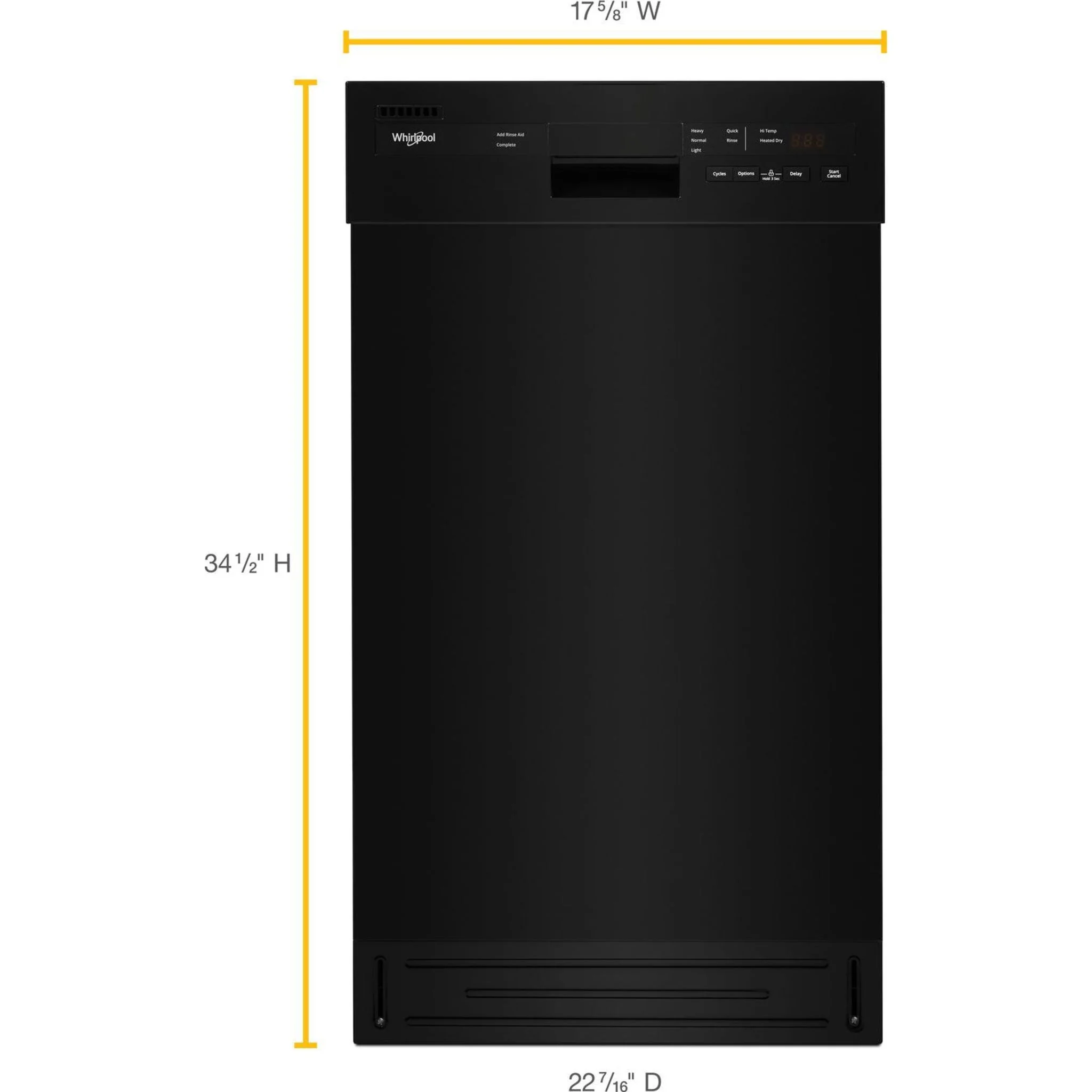 Whirlpool Small-Space Compact Dishwasher with Stainless Steel Tub (WDF518SAHB) - Image 12