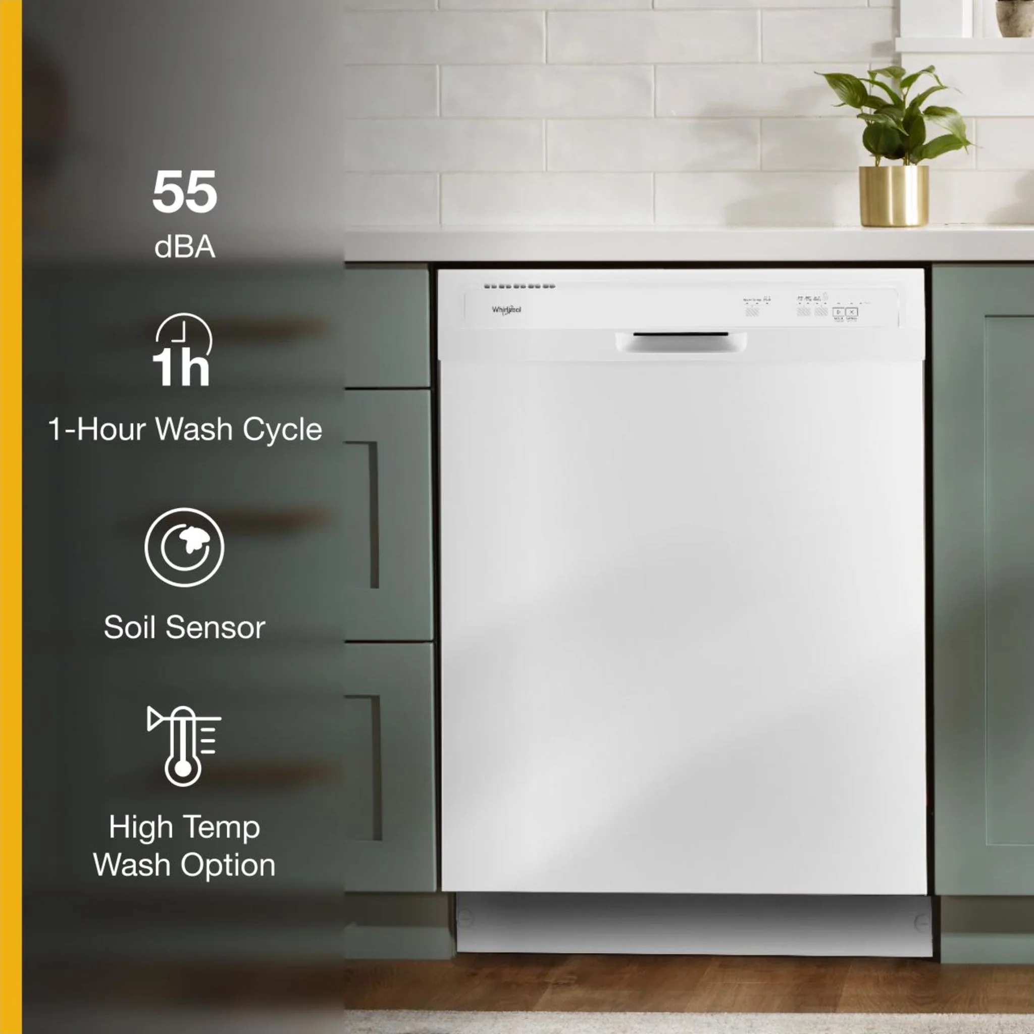 Whirlpool Heavy-Duty Dishwasher with 1-Hour Wash Cycle (WDF330PAHW) - Image 34