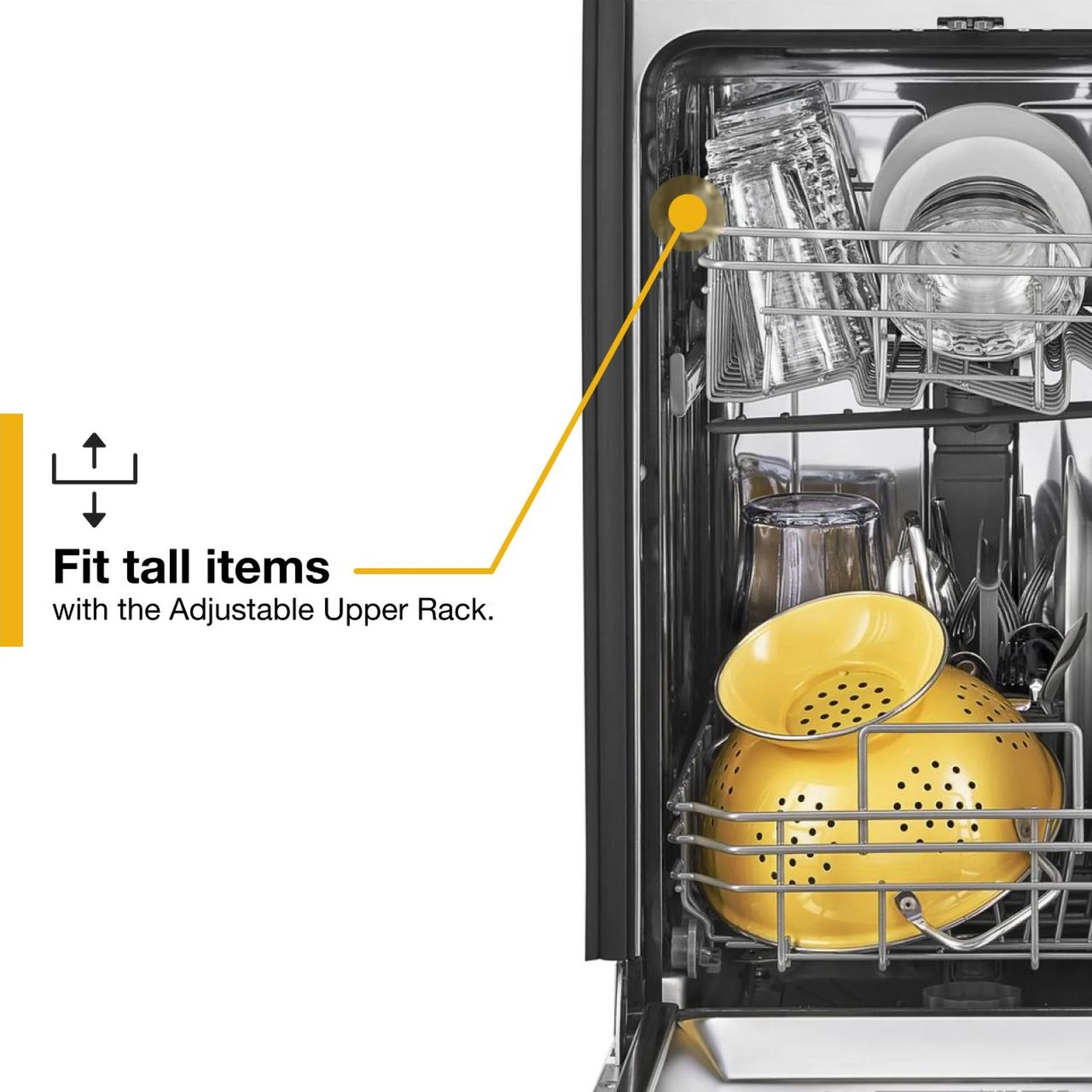 Whirlpool Small-Space Compact Dishwasher with Stainless Steel Tub -Monochromatic Stainless Cabinet (WDPS5118PM) - Image 10