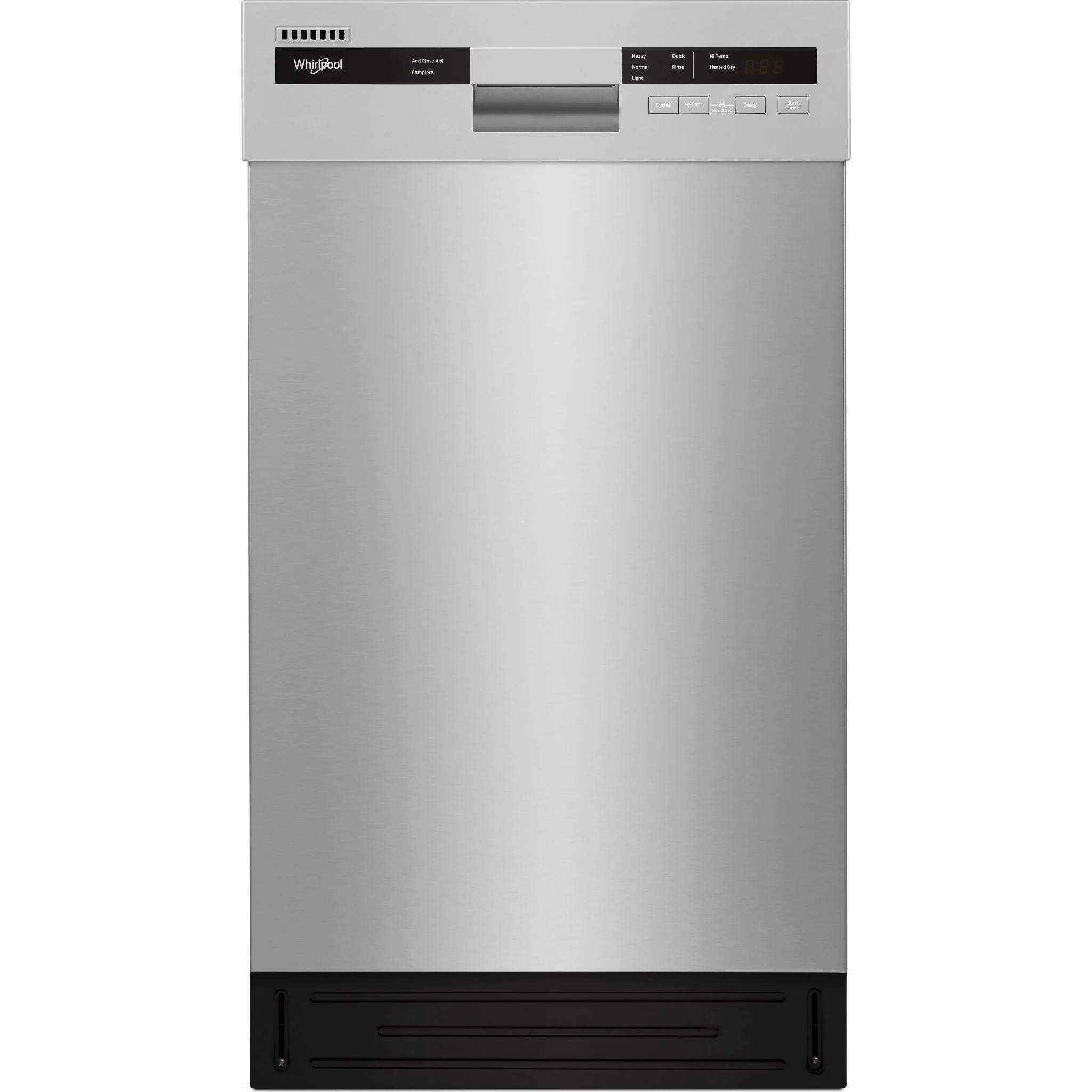 Whirlpool Small-Space Compact Dishwasher with Stainless Steel Tub -Monochromatic Stainless Cabinet (WDPS5118PM) - Image 11