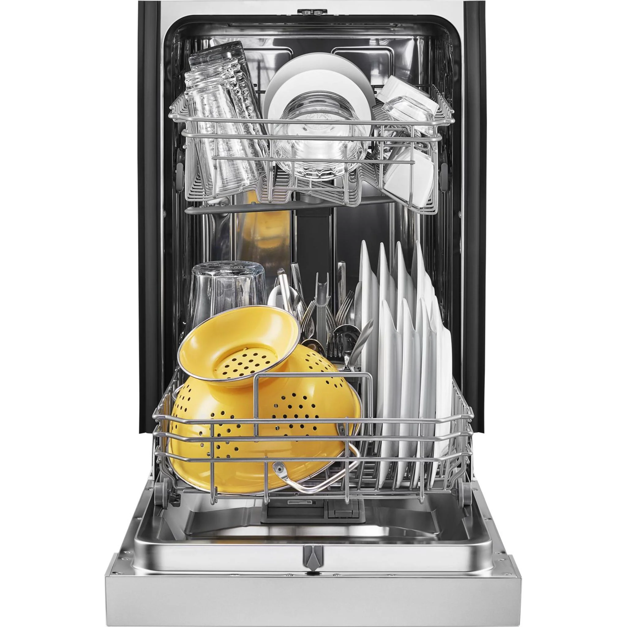 Whirlpool Small-Space Compact Dishwasher with Stainless Steel Tub -Monochromatic Stainless Cabinet (WDPS5118PM) - Image 3