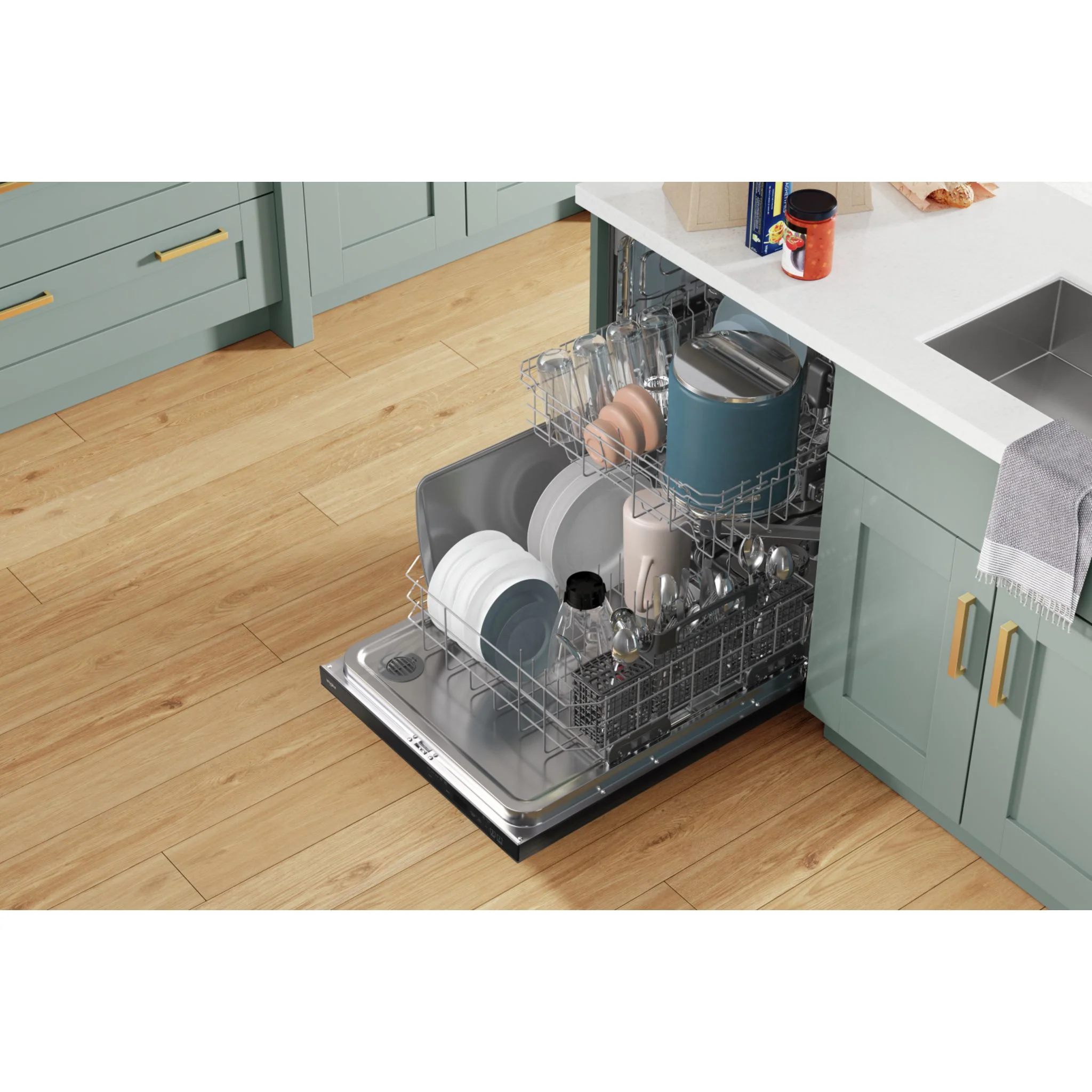 Whirlpool 24-Inch Dishwasher with AI Intelligent Wash and Tall Top Rack -Black (WDT740SALB) - Image 8