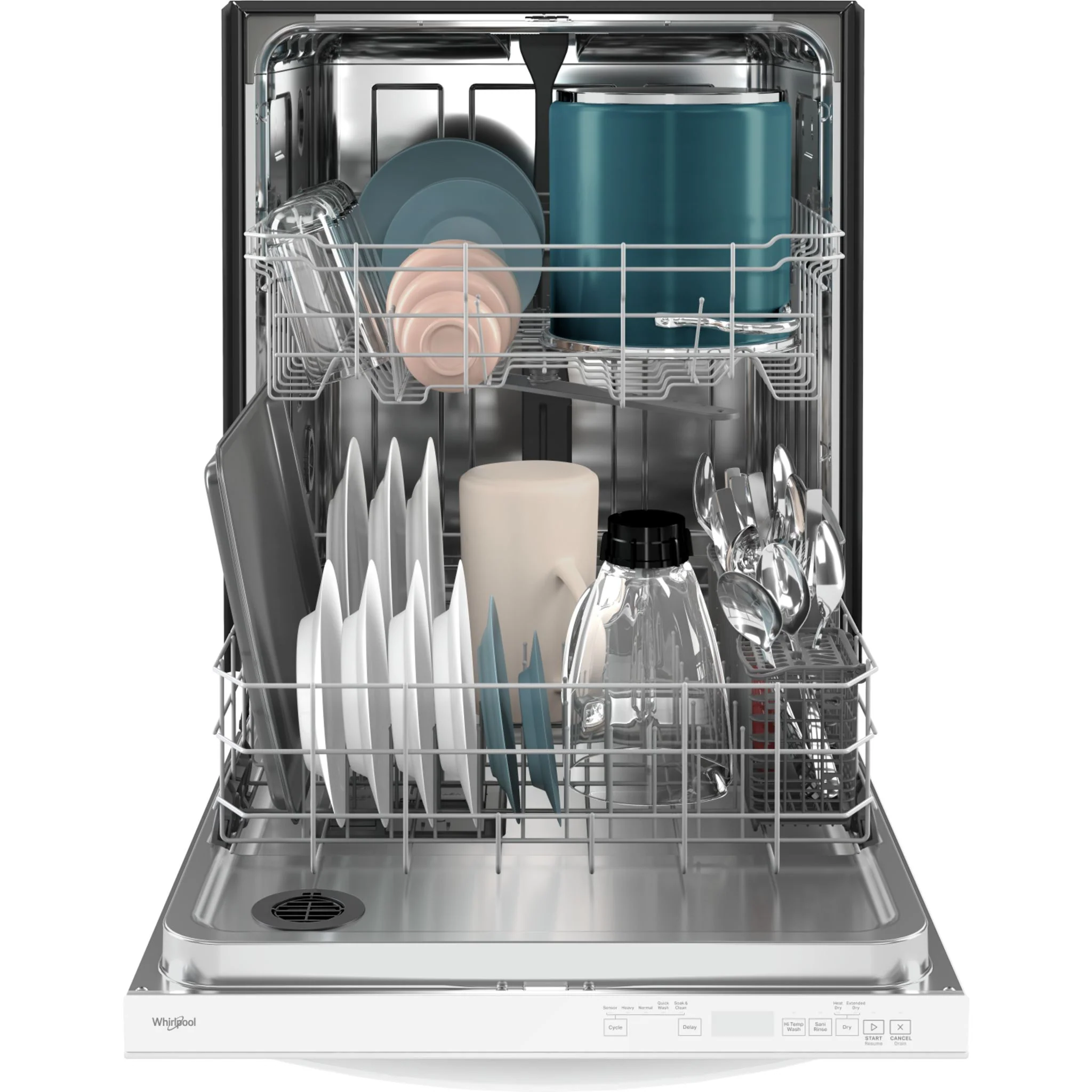 Whirlpool 24-Inch Dishwasher with AI Intelligent Wash and Tall Top Rack -White (WDT740SALW) - Image 3