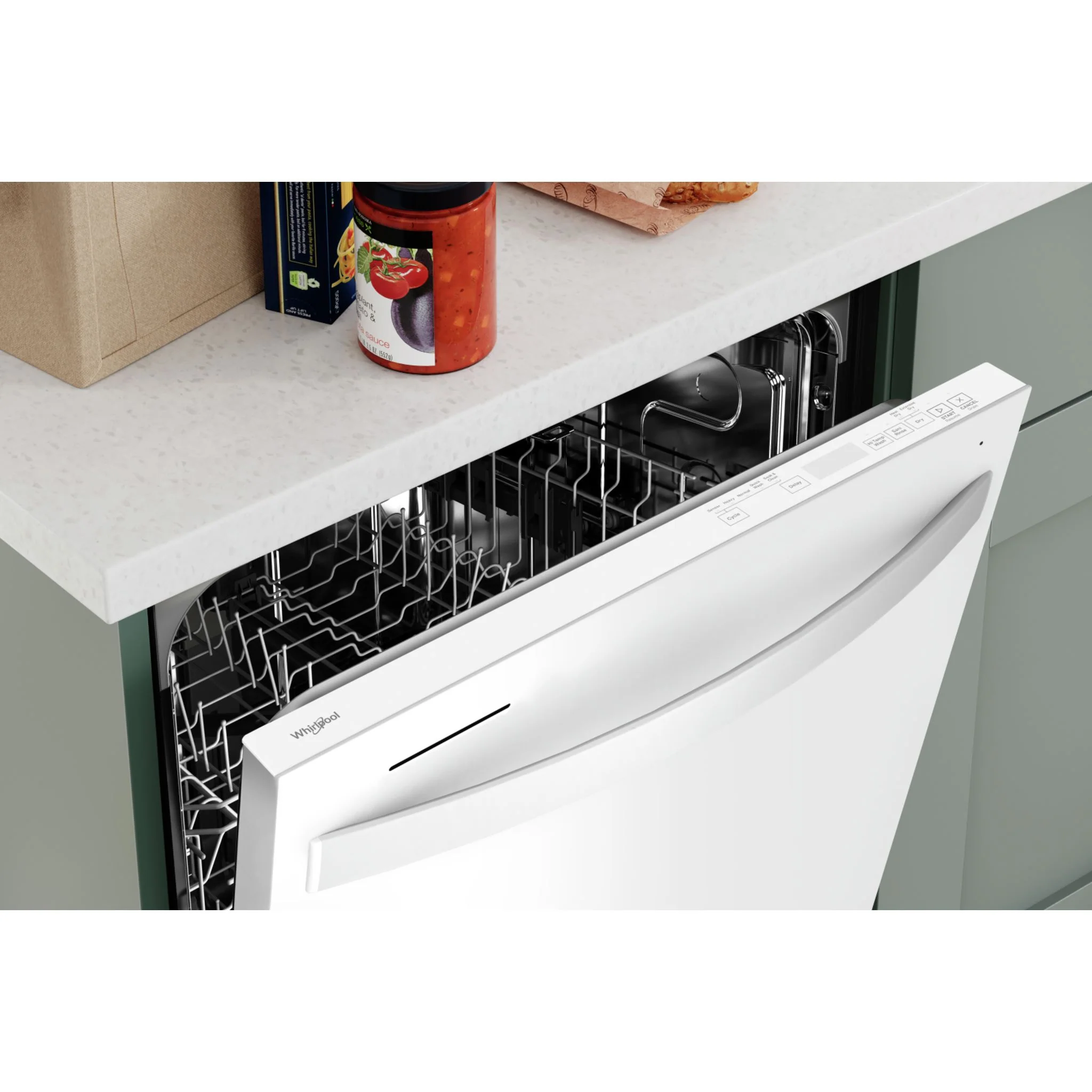 Whirlpool 24-Inch Dishwasher with AI Intelligent Wash and Tall Top Rack -White (WDT740SALW) - Image 4