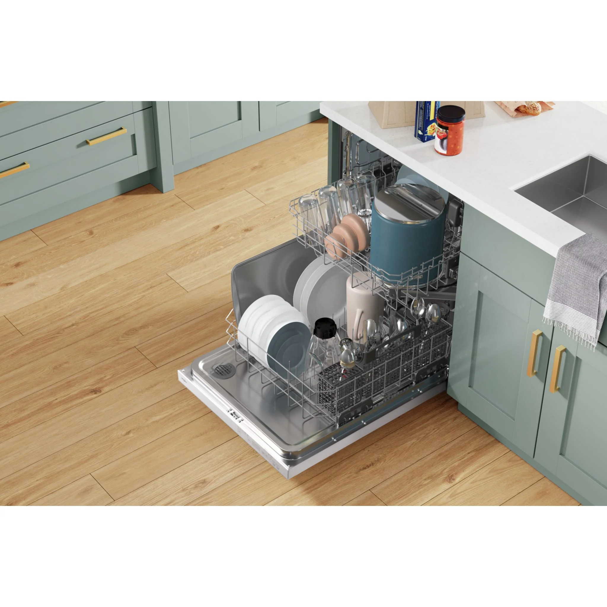 Whirlpool 24-Inch Dishwasher with AI Intelligent Wash and Tall Top Rack -White (WDT740SALW) - Image 6