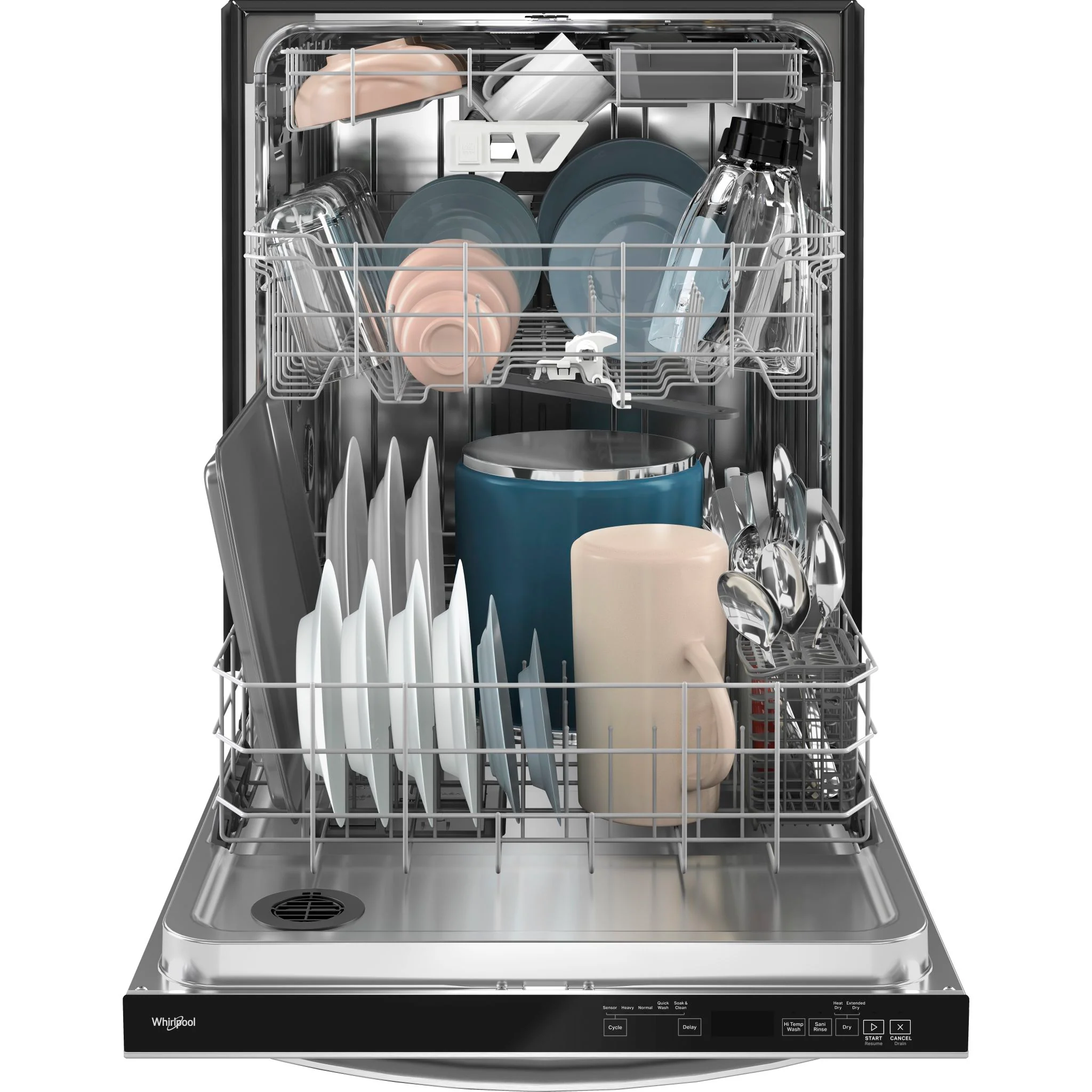 Whirlpool Fingerprint Resistant Large Capacity Dishwasher with 3rd Rack - Stainless Steel (WDT970SAKZ) - Image 3