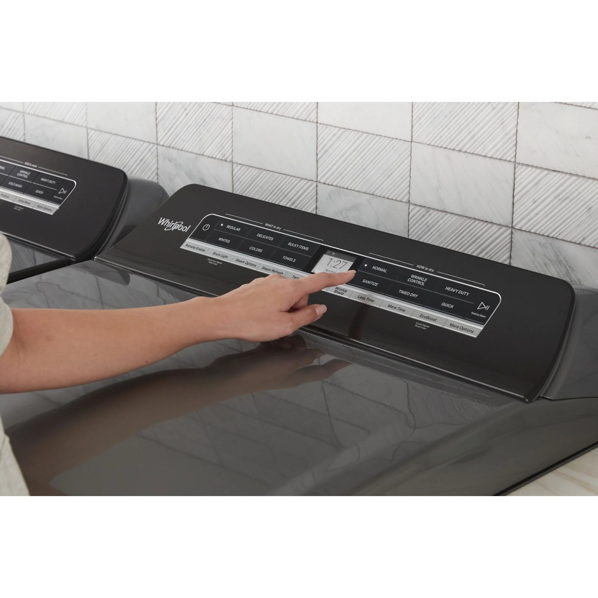 Whirlpool 7.4 cu. ft. Smart Top Load Electric Dryer -Chrome Shadow (YWED7120HC) - Image 12