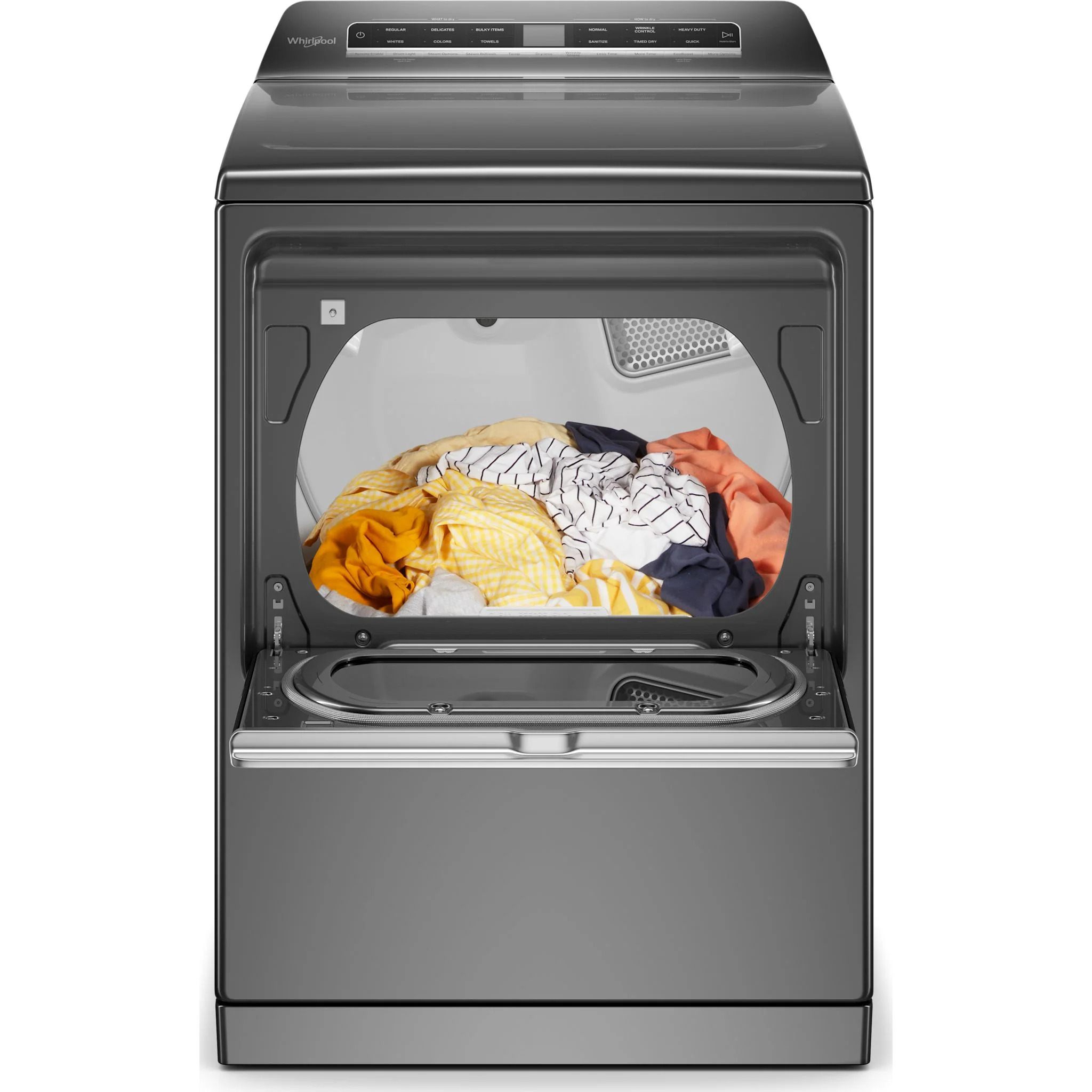Whirlpool 7.4 cu. ft. Smart Top Load Electric Dryer -Chrome Shadow (YWED7120HC) - Image 4