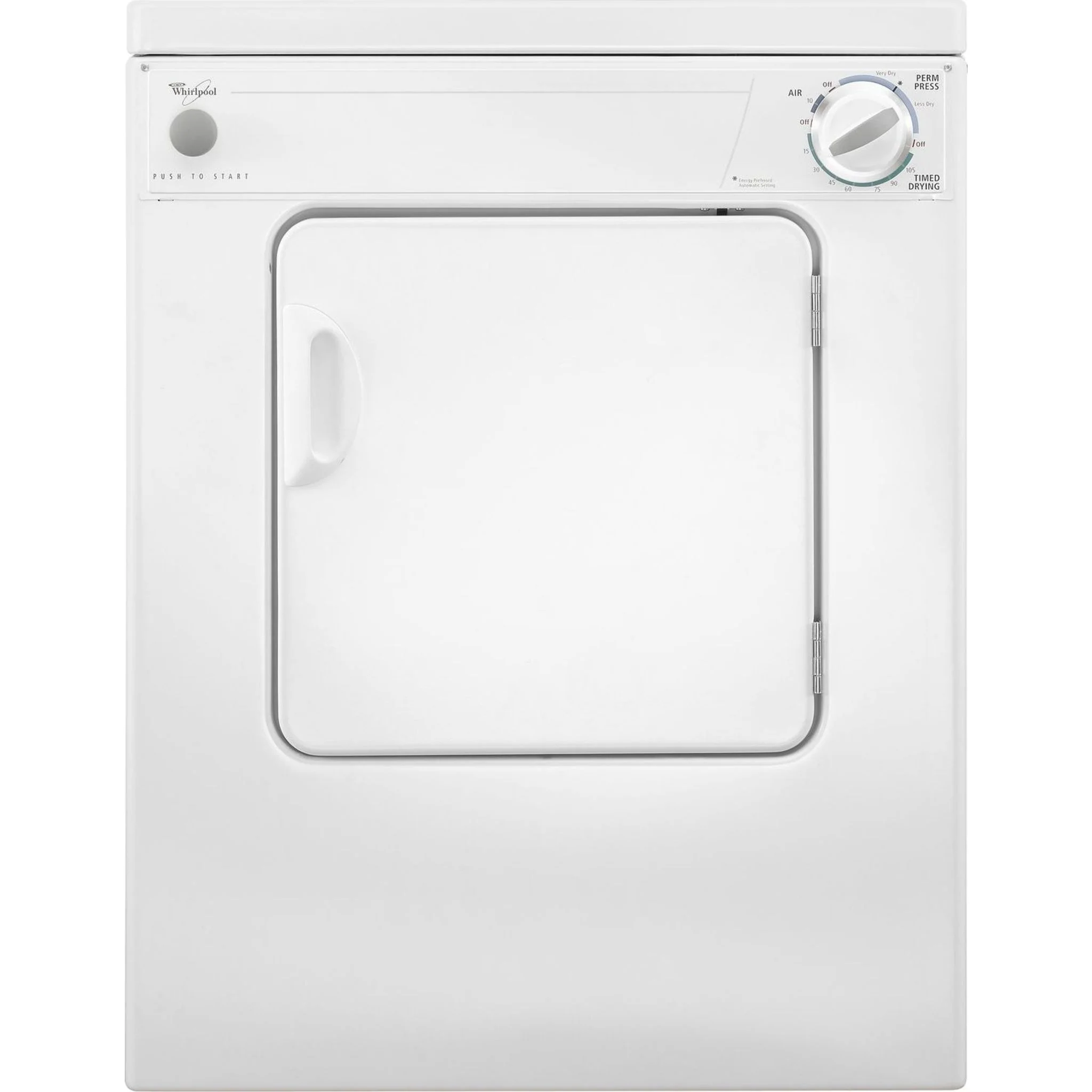 Whirlpool 3.4 cu.ft. Compact Electric Dryer with AccuDryDrying System -White-on-White (LDR3822PQ) - Image 2