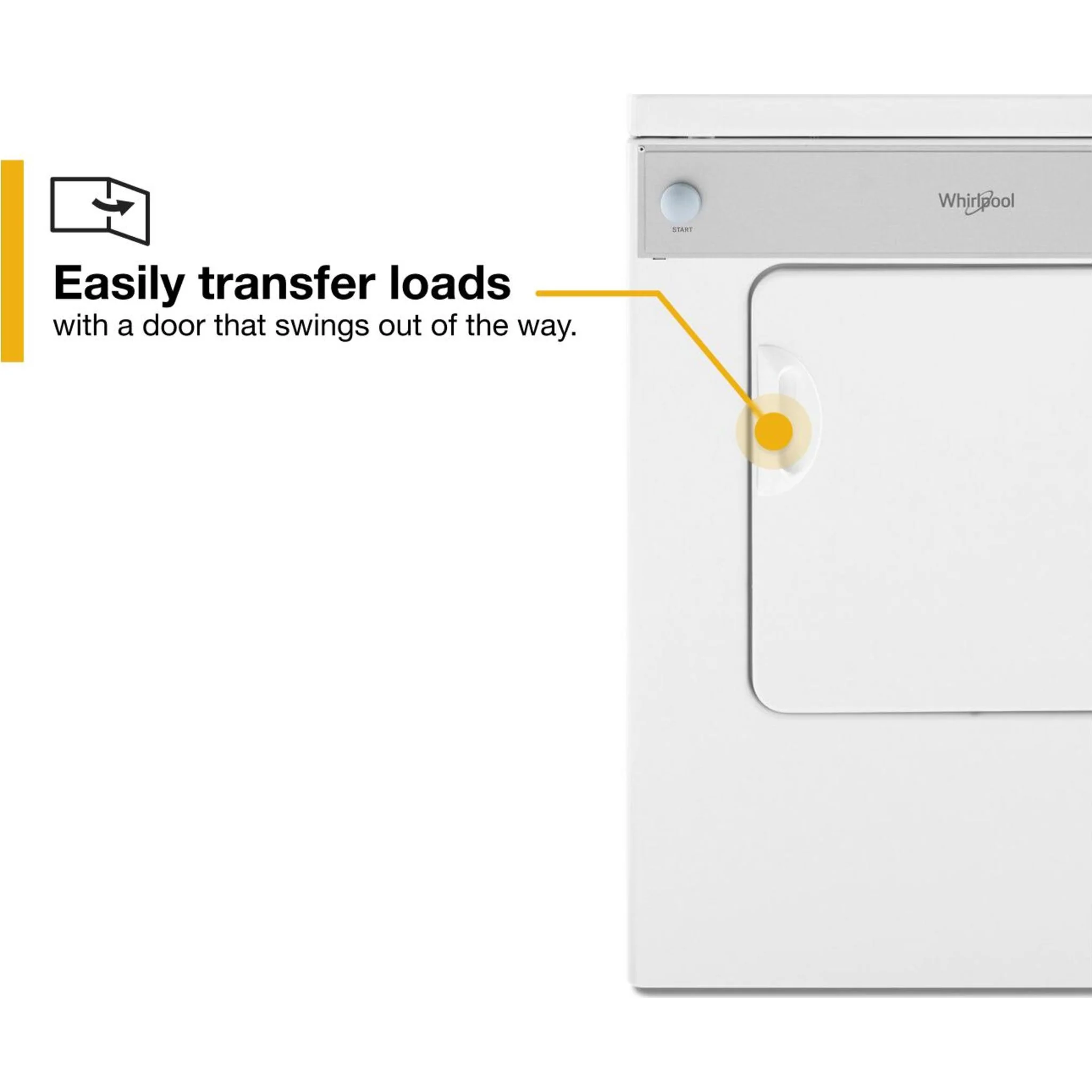 Whirlpool 3.4 cu.ft. Compact Electric Dryer with AccuDryDrying System -White-on-White (LDR3822PQ) - Image 23
