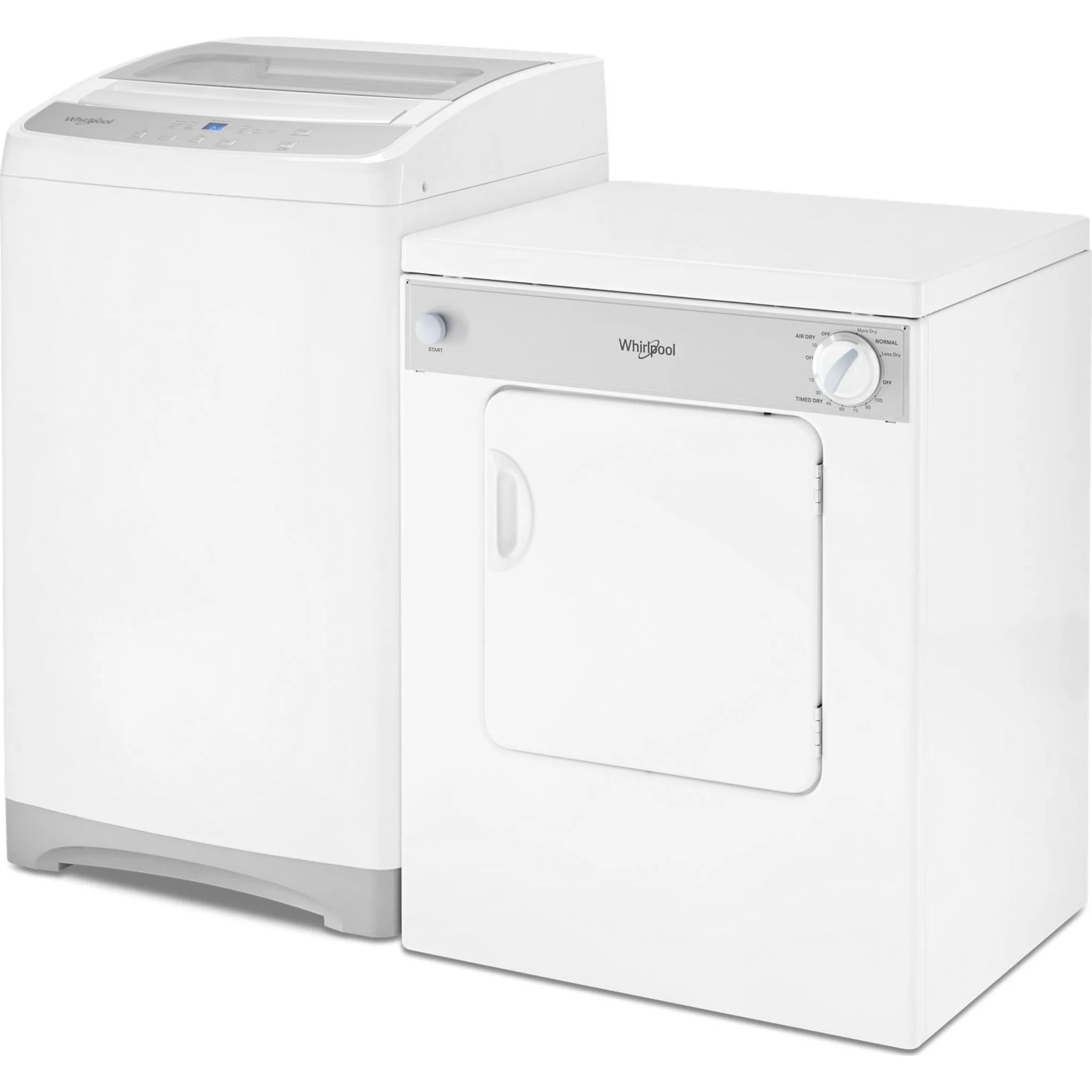 Whirlpool 3.4 cu.ft. Compact Electric Dryer with AccuDryDrying System -White-on-White (LDR3822PQ) - Image 7