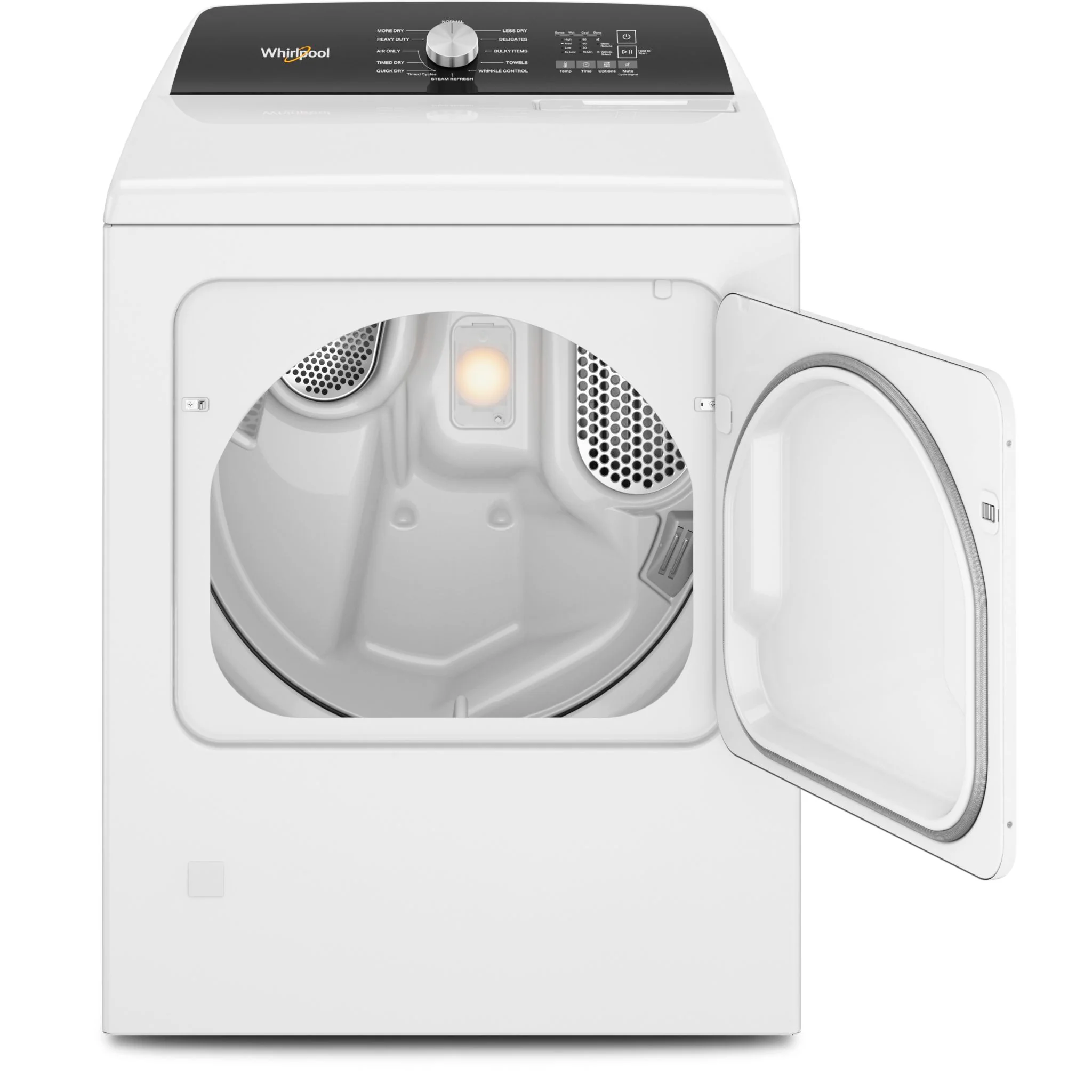 Whirlpool 7.0 Cu. Ft. Top Load Gas Moisture Sensing Dryer with Steam -White (WGD5050LW) - Image 3