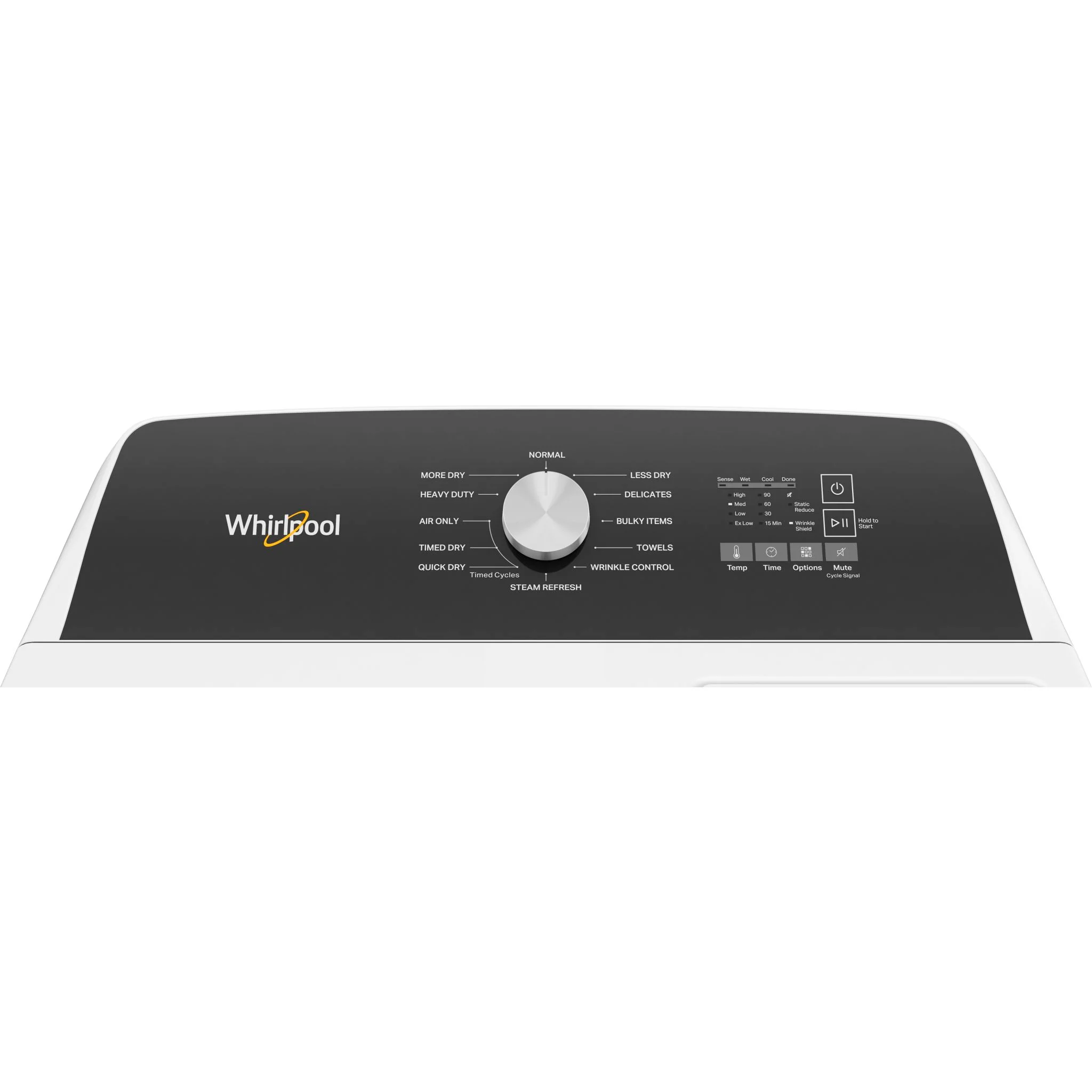 Whirlpool 7.0 Cu. Ft. Top Load Gas Moisture Sensing Dryer with Steam -White (WGD5050LW) - Image 5