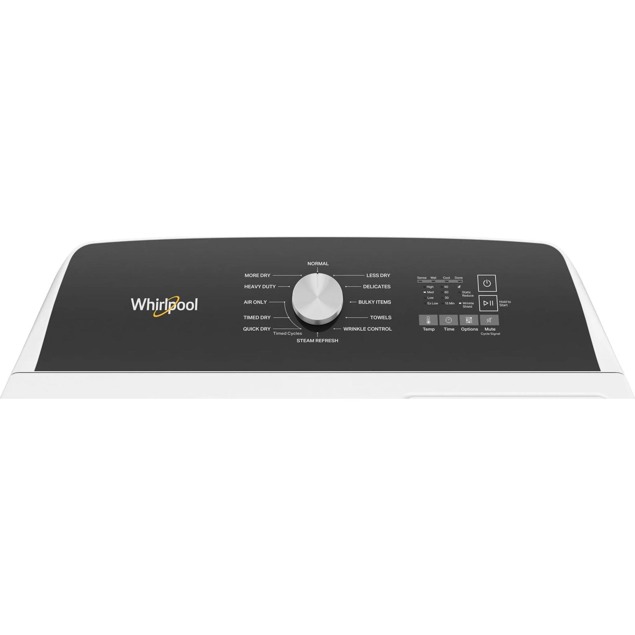 Whirlpool 7.0 Cu. Ft. Top Load Electric Moisture Sensing Dryer with Steam -White (YWED5050LW) - Image 10