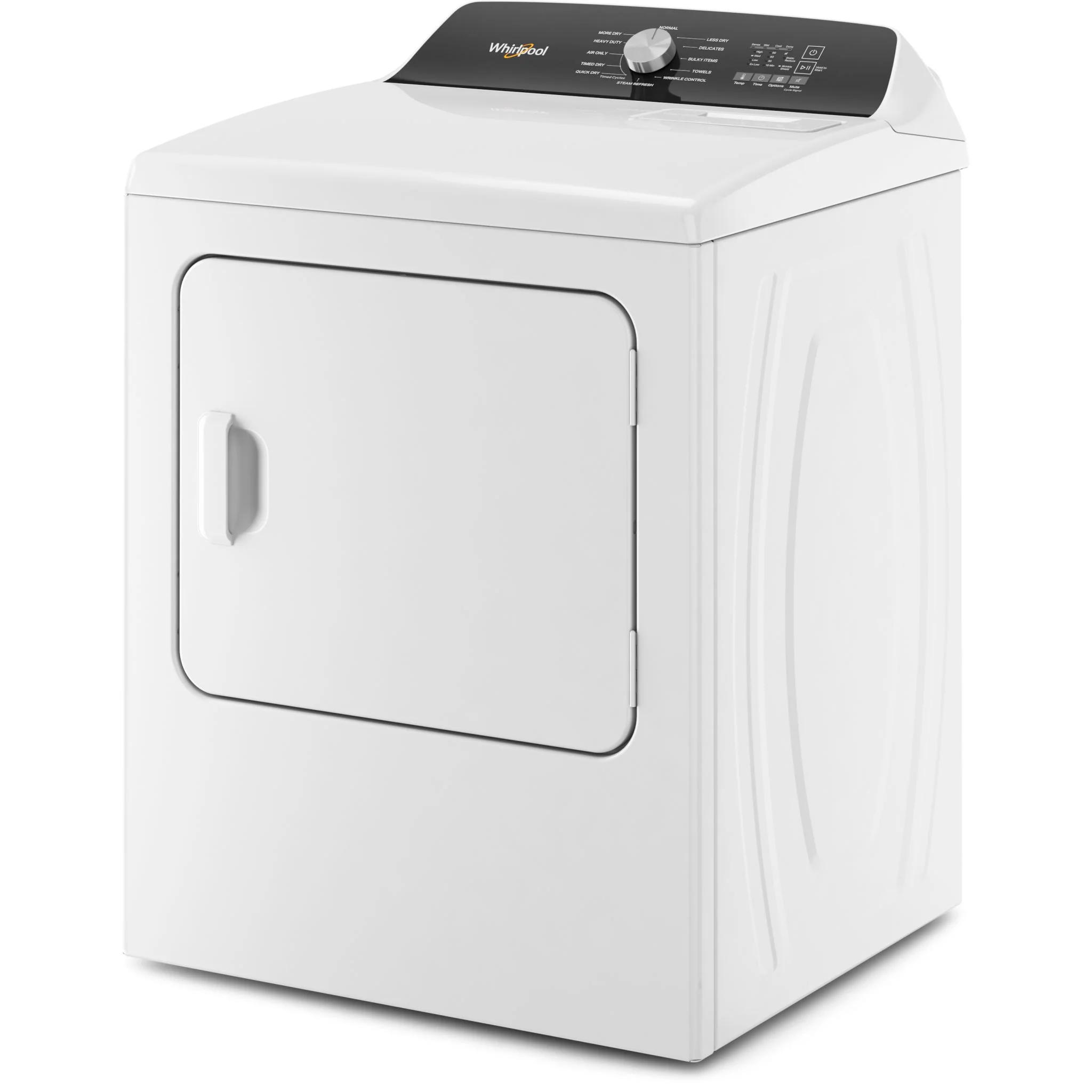 Whirlpool 7.0 Cu. Ft. Top Load Electric Moisture Sensing Dryer with Steam -White (YWED5050LW) - Image 3
