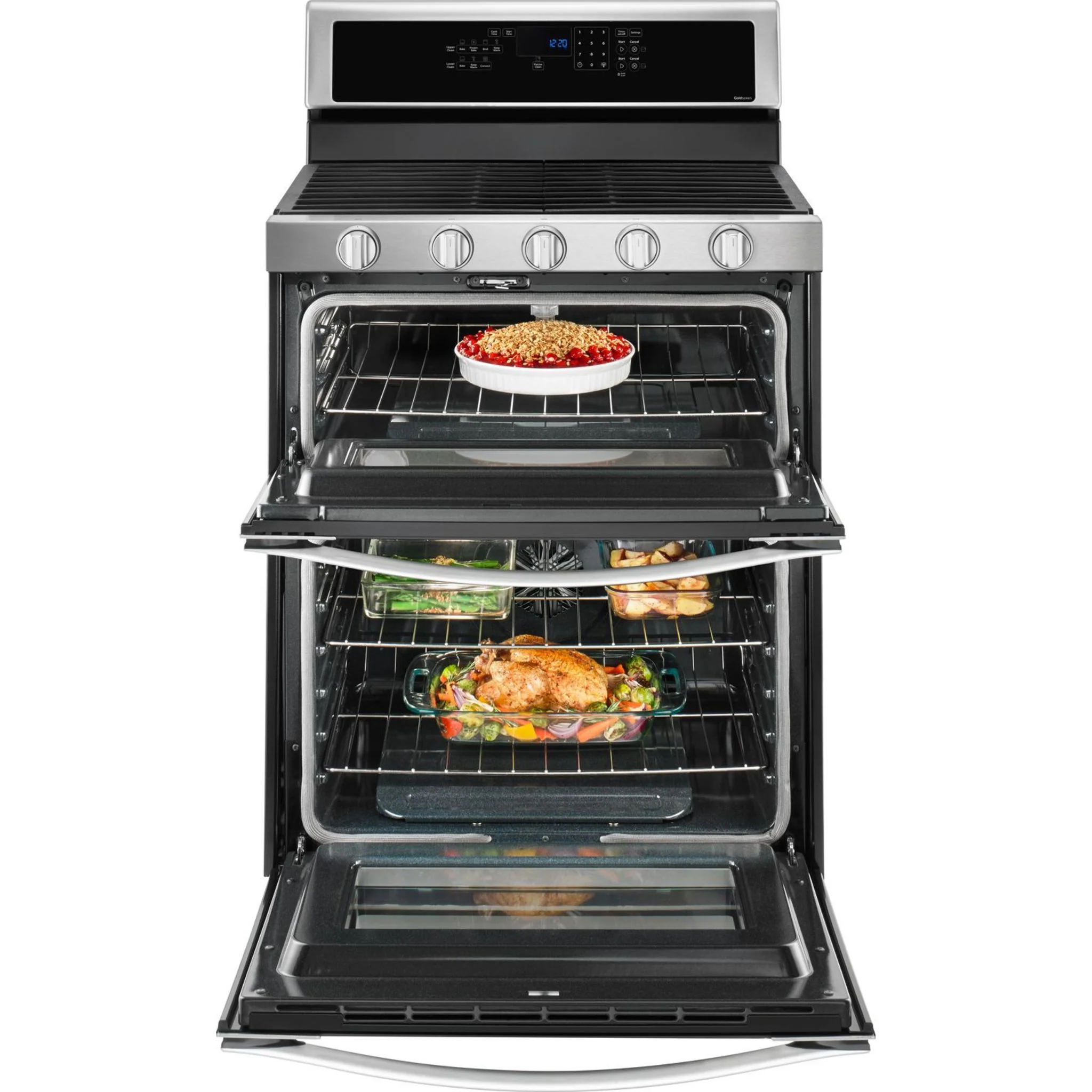 Whirlpool 6.0 Cu. Ft. Gas Double Oven Range with Center Oval Burner -Stainless Steel (WGG745S0FS) - Image 15