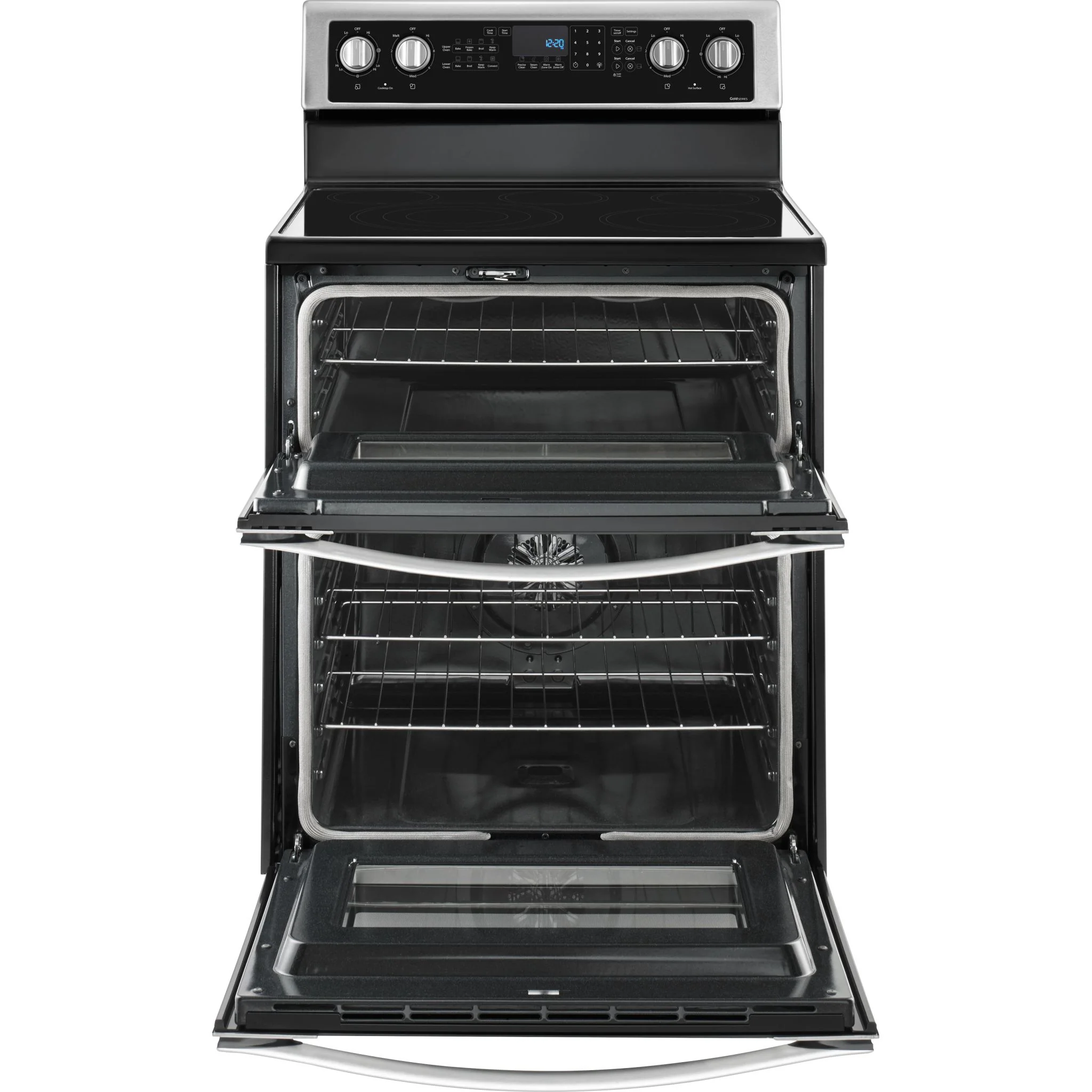 Whirlpool 6.7 Cu. Ft. Electric Double Oven Range with True Convection -Stainless Steel (YWGE745C0FS) - Image 3