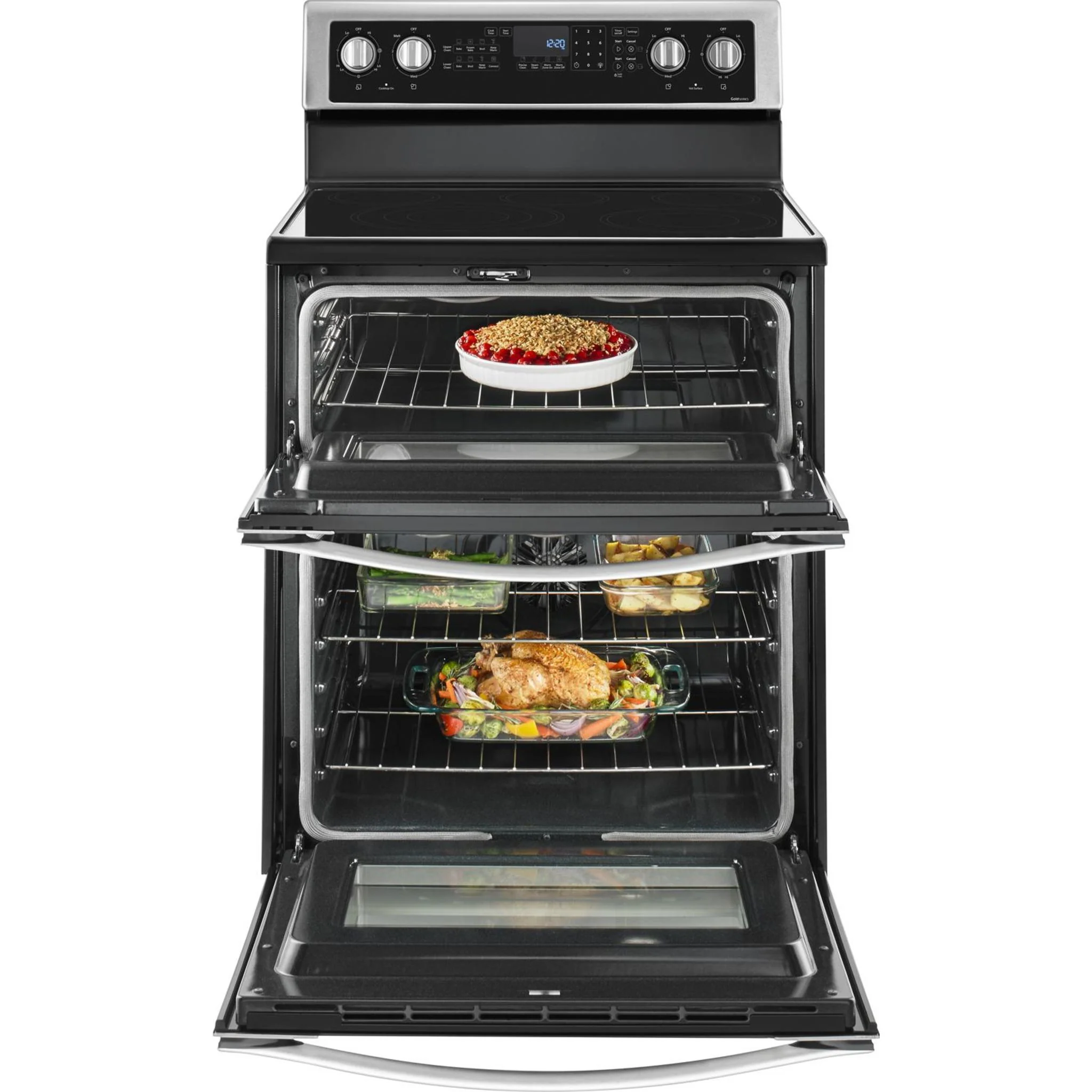 Whirlpool 6.7 Cu. Ft. Electric Double Oven Range with True Convection -Stainless Steel (YWGE745C0FS) - Image 36