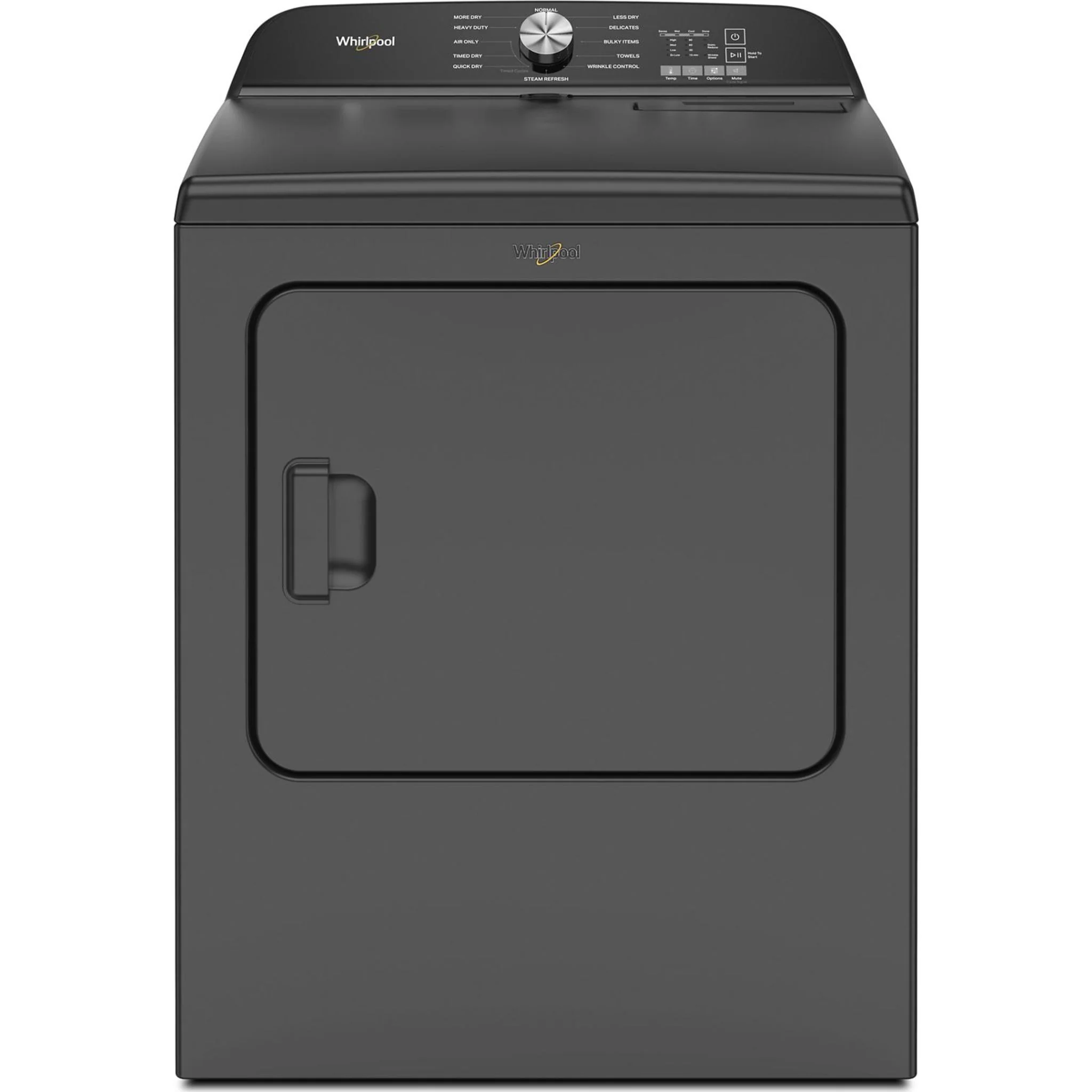 Whirlpool 7.0 Cu. Ft. Top Load Electric Dryer with Moisture Sensor -Volcano Black (YWED6150PB) - Image 3