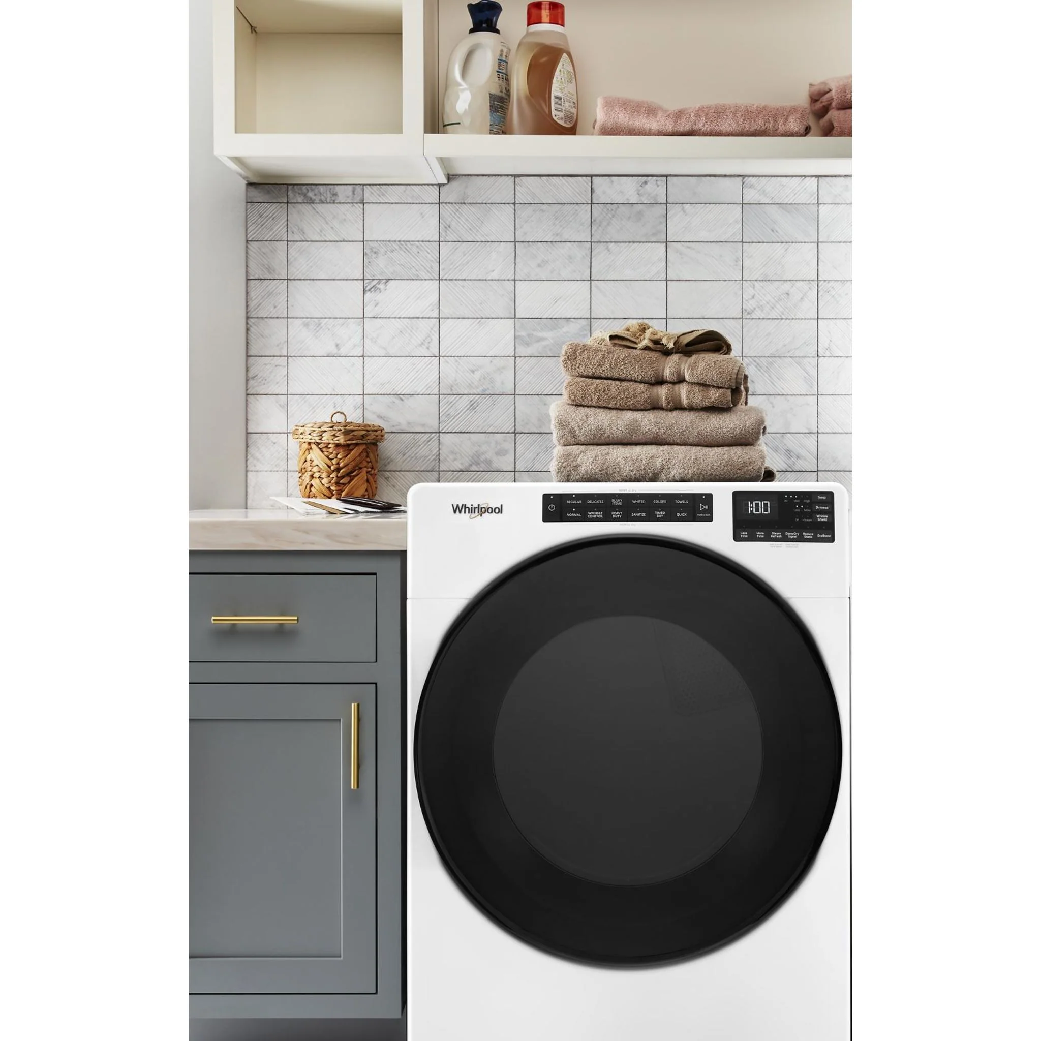 Whirlpool 7.4 cu. ft. Electric Wrinkle Shield Dryer with Steam (YWED6605MW) - Image 8