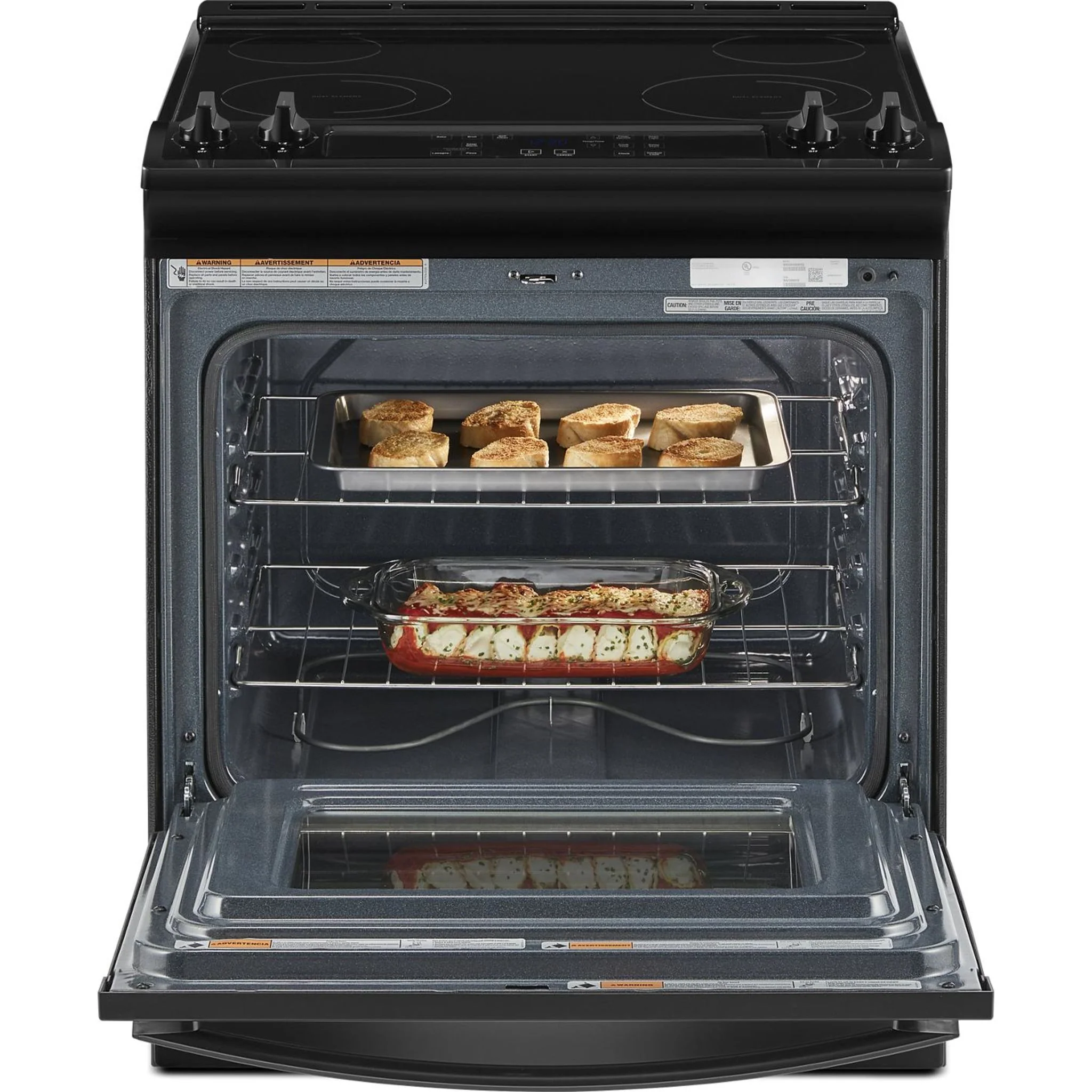 Whirlpool 4.8 Cu. Ft. Electric Range with Frozen BakeTechnology -Black (YWEE515S0LB) - Image 2