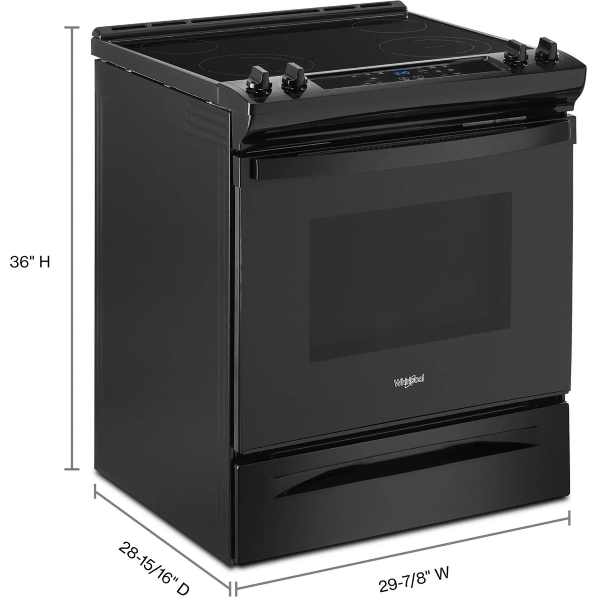 Whirlpool 4.8 Cu. Ft. Electric Range with Frozen BakeTechnology -Black (YWEE515S0LB) - Image 26