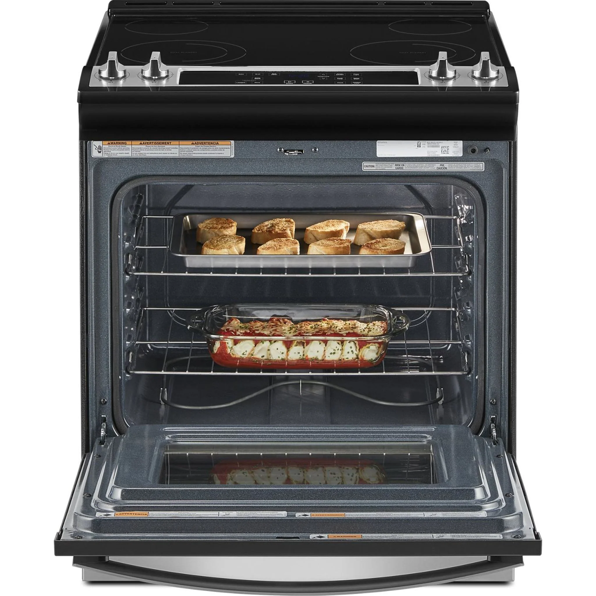 Whirlpool 4.8 Cu. Ft. Electric Range with Frozen BakeTechnology -Stainless Steel (YWEE515S0LS) - Image 2