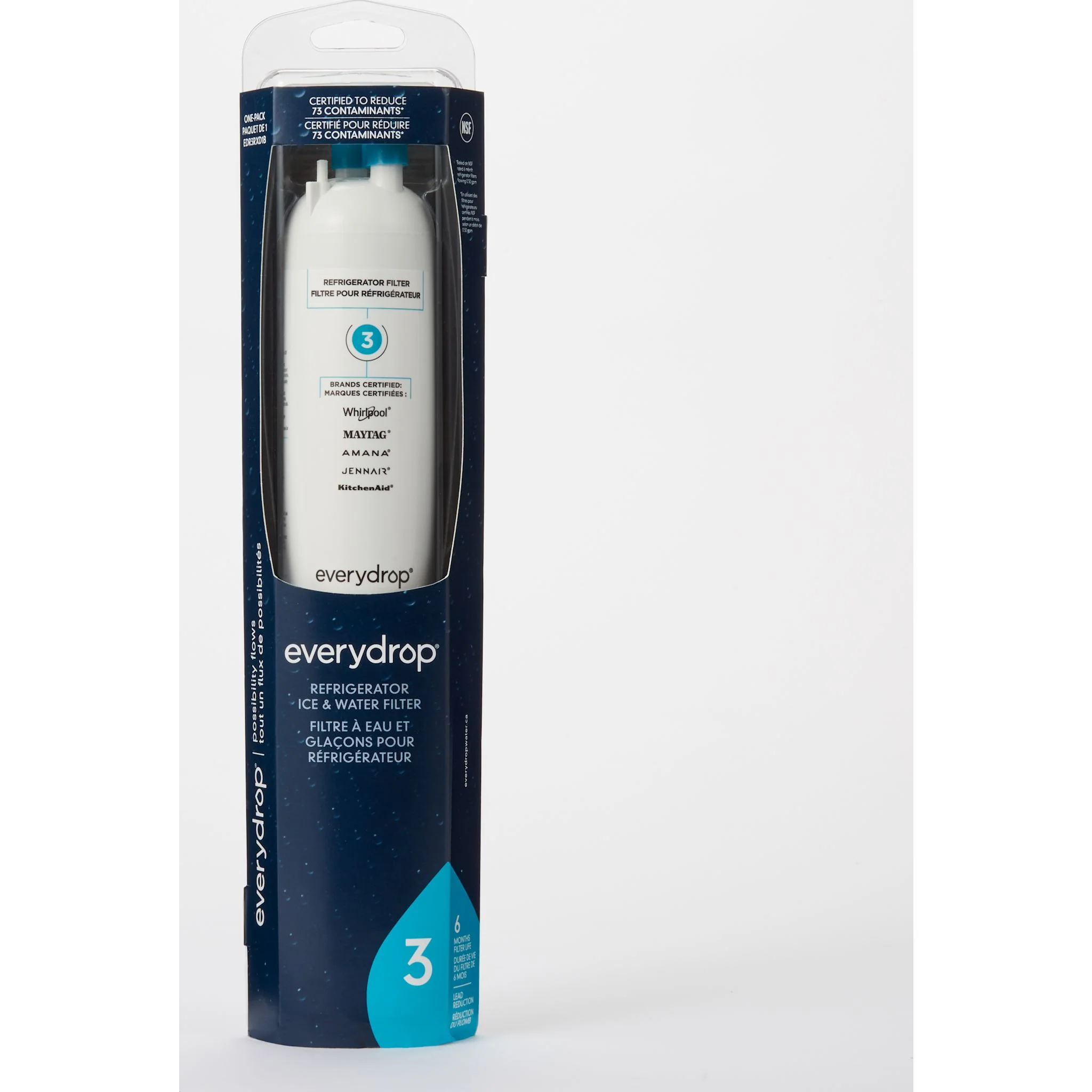 Whirlpool everydrop Ice & Water Refrigerator Filter 3 - EDR3RXD1B -White (EDR3RXD1B) - Image 2