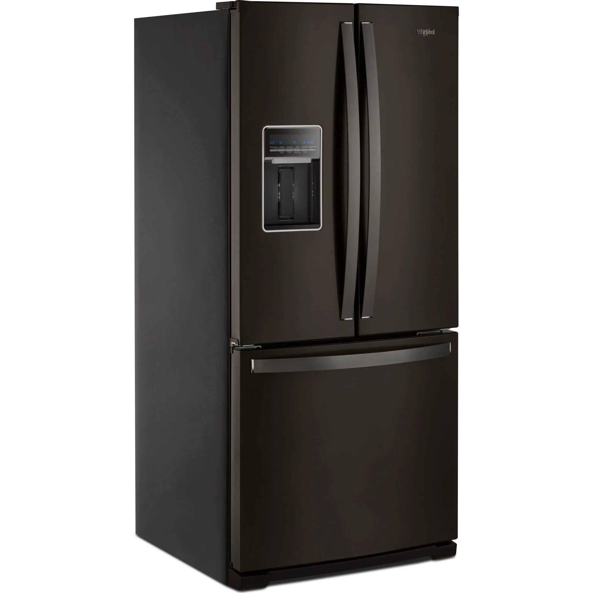 Whirlpool 30-inch Wide French Door Refrigerator - 20 cu. ft. -Black Stainless (WRF560SEHV) - Image 2