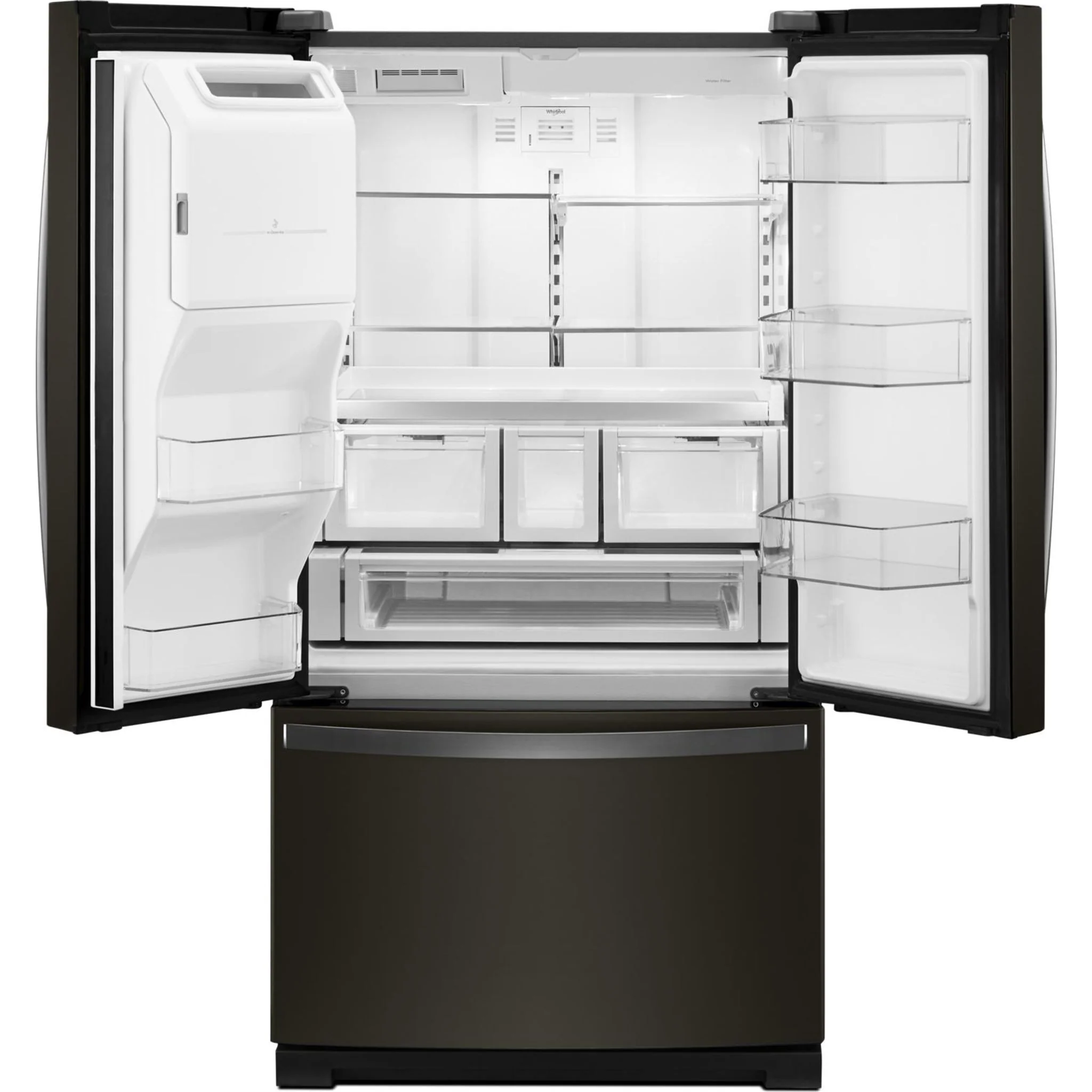Whirlpool 36" Wide French Door Refrigerator - 27 cu. ft.- Black Stainless (WRF757SDHV) - Image 16
