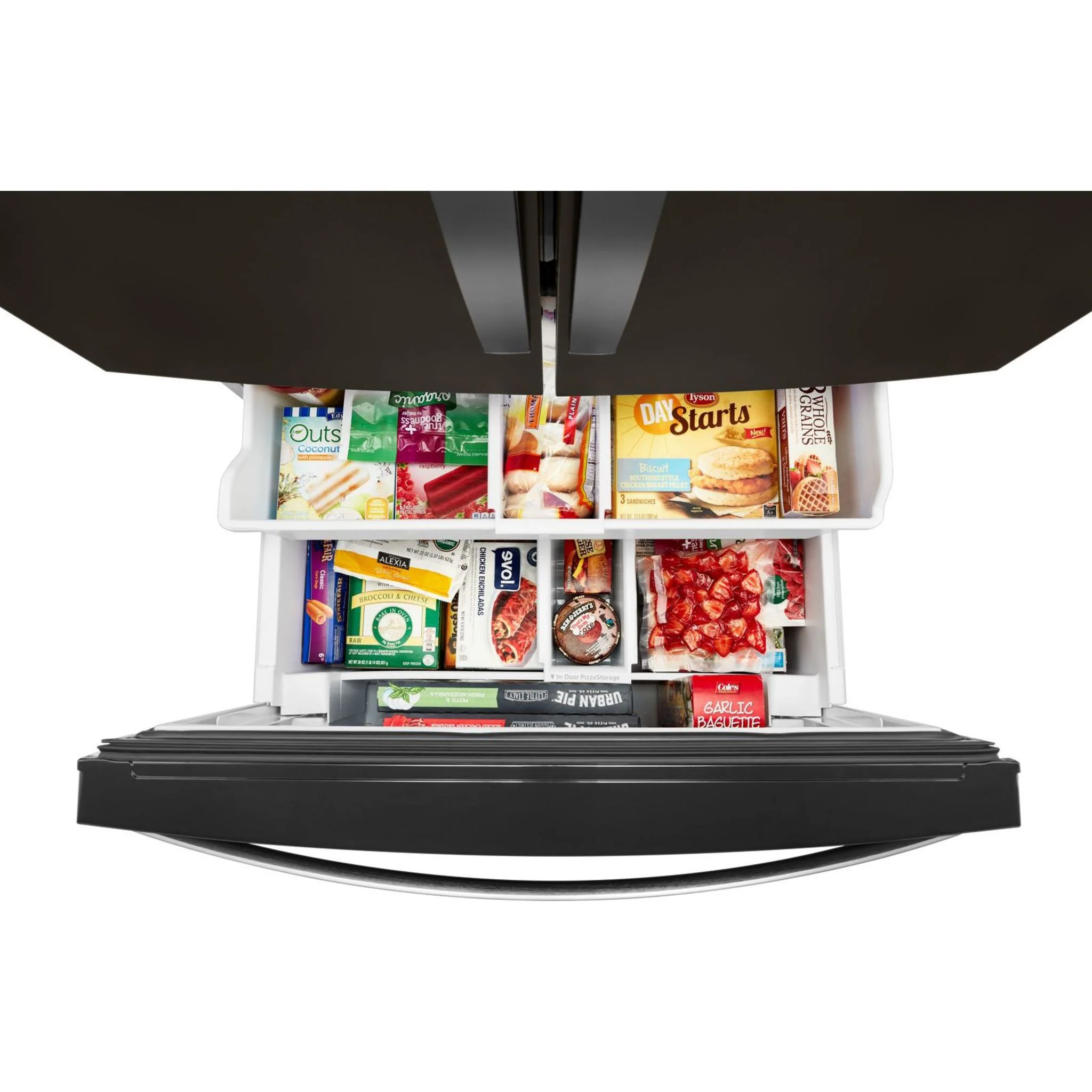 Whirlpool 36" Wide French Door Refrigerator - 27 cu. ft.- Black Stainless (WRF757SDHV) - Image 18