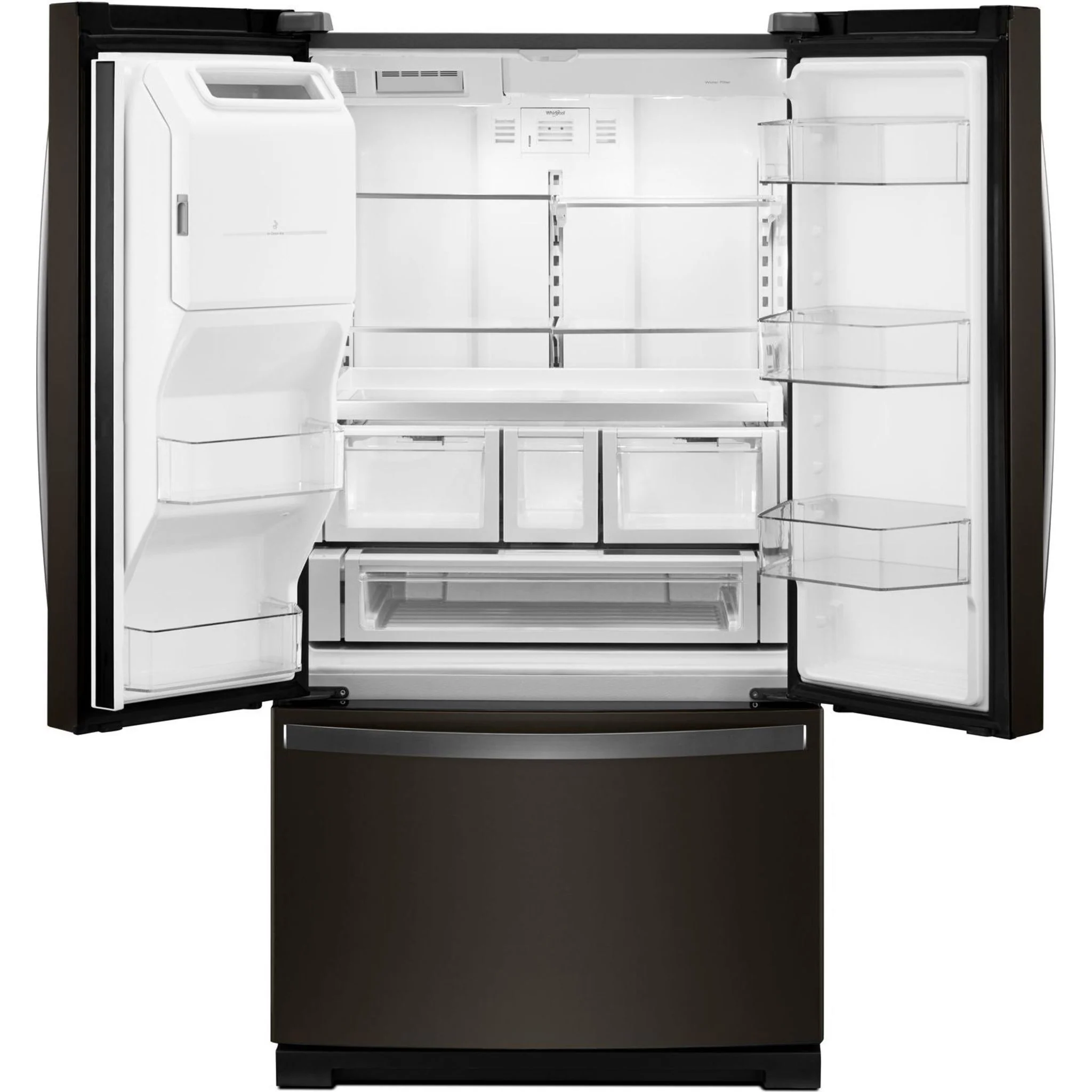 Whirlpool 36" Wide French Door Refrigerator - 27 cu. ft.- Black Stainless (WRF757SDHV) - Image 25