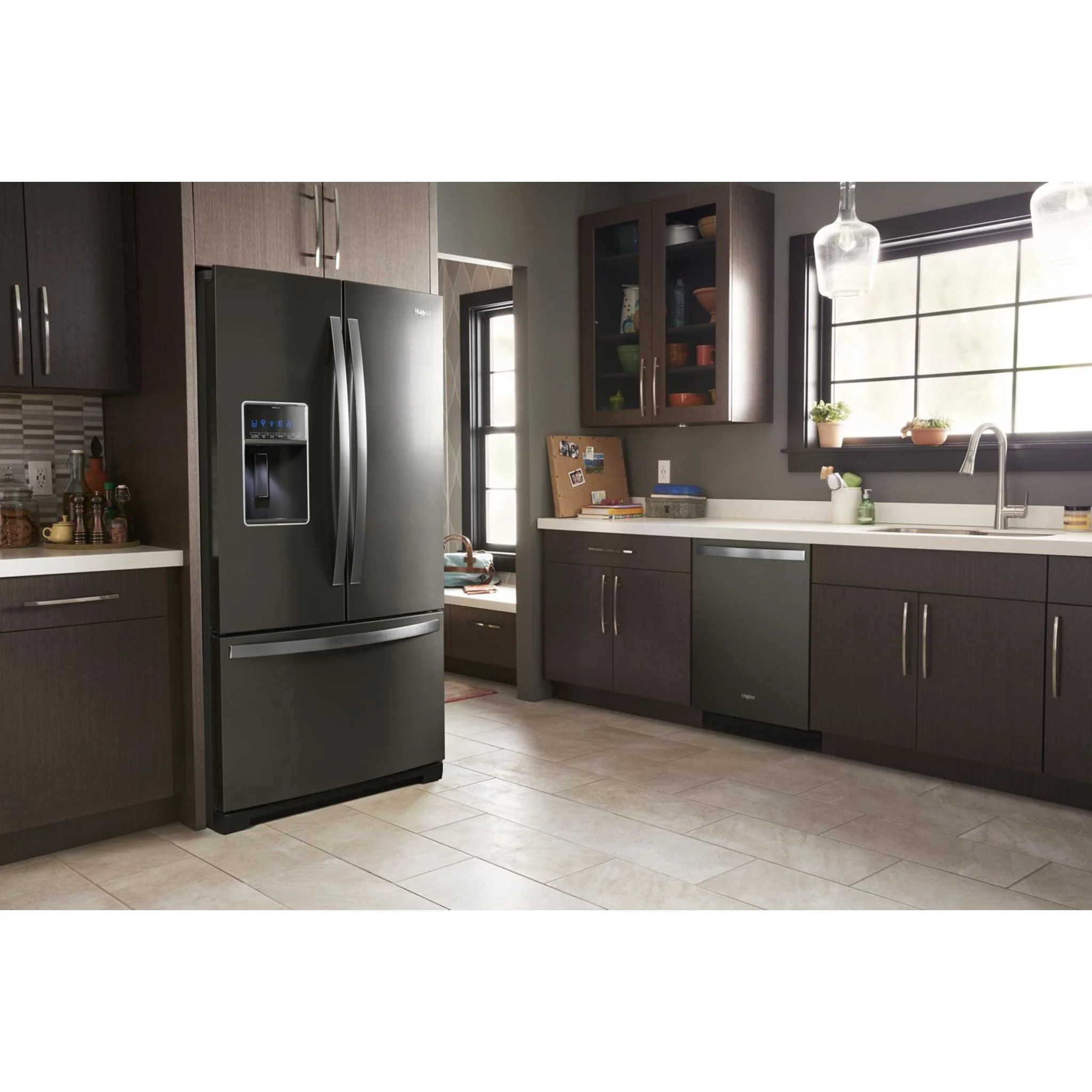 Whirlpool 36" Wide French Door Refrigerator - 27 cu.ft. - Black Stainless (WRF767SDHV) - Image 23