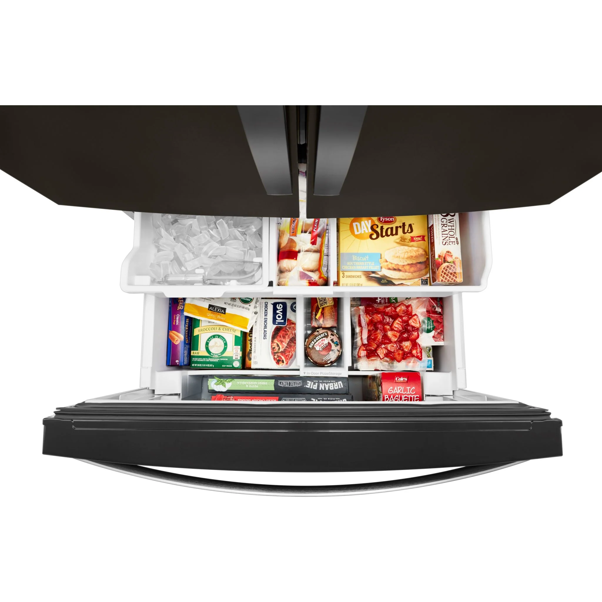 Whirlpool 36" Wide French Door Refrigerator - 27 cu.ft. - Black Stainless (WRF767SDHV) - Image 5