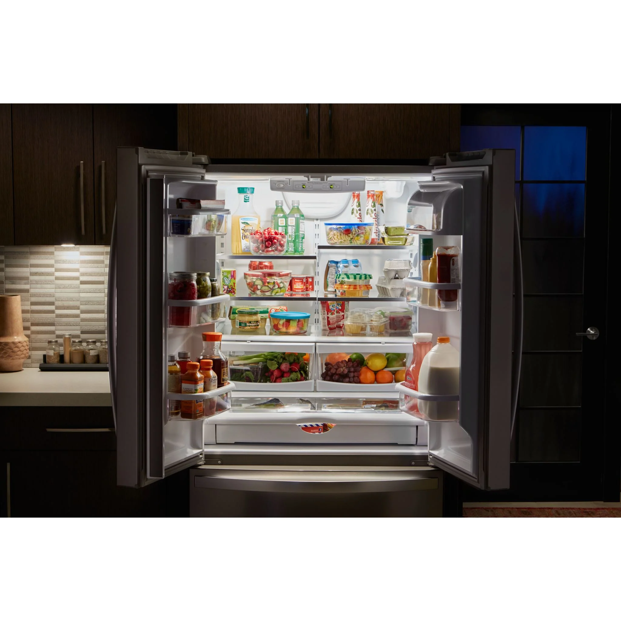 Whirlpool 36" Wide Counter Depth French Door Refrigerator - 20 cu. ft. (WRF540CWHB) - Image 4