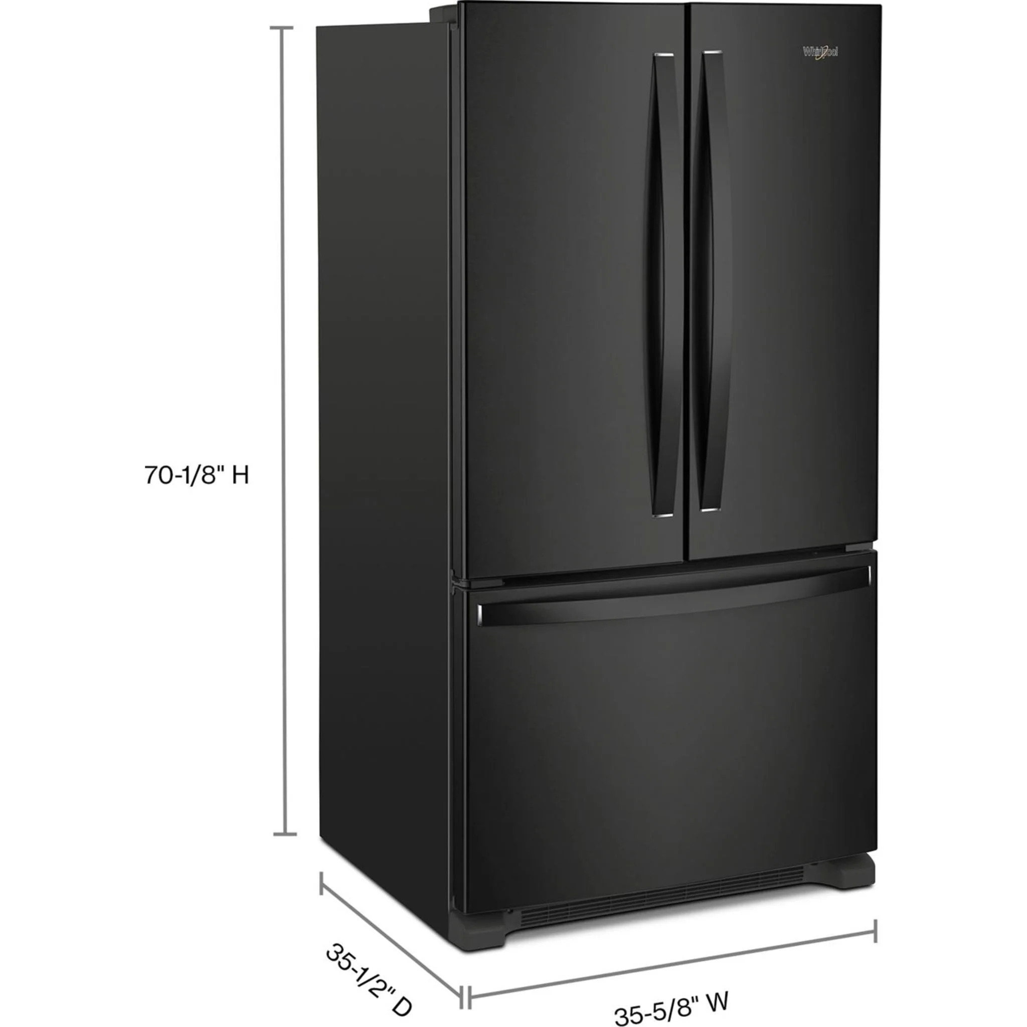 Whirlpool 36" Wide French Door Refrigerator with Water Dispenser - 25 cu. ft. (WRF535SWHB) - Image 21