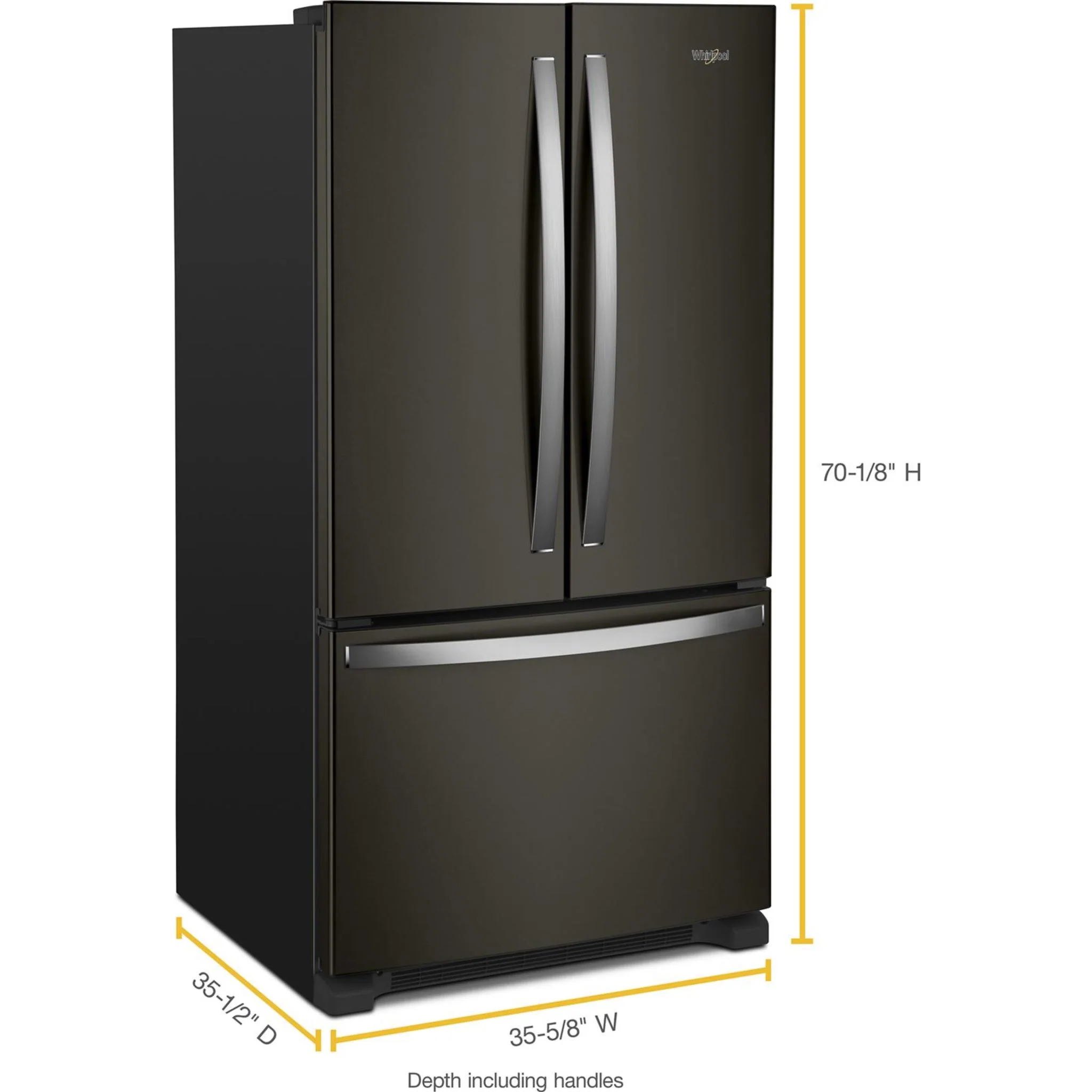 Whirlpool 36" Wide French Door Refrigerator with Water Dispenser - 25 cu. ft. (WRF535SWHV) - Image 34