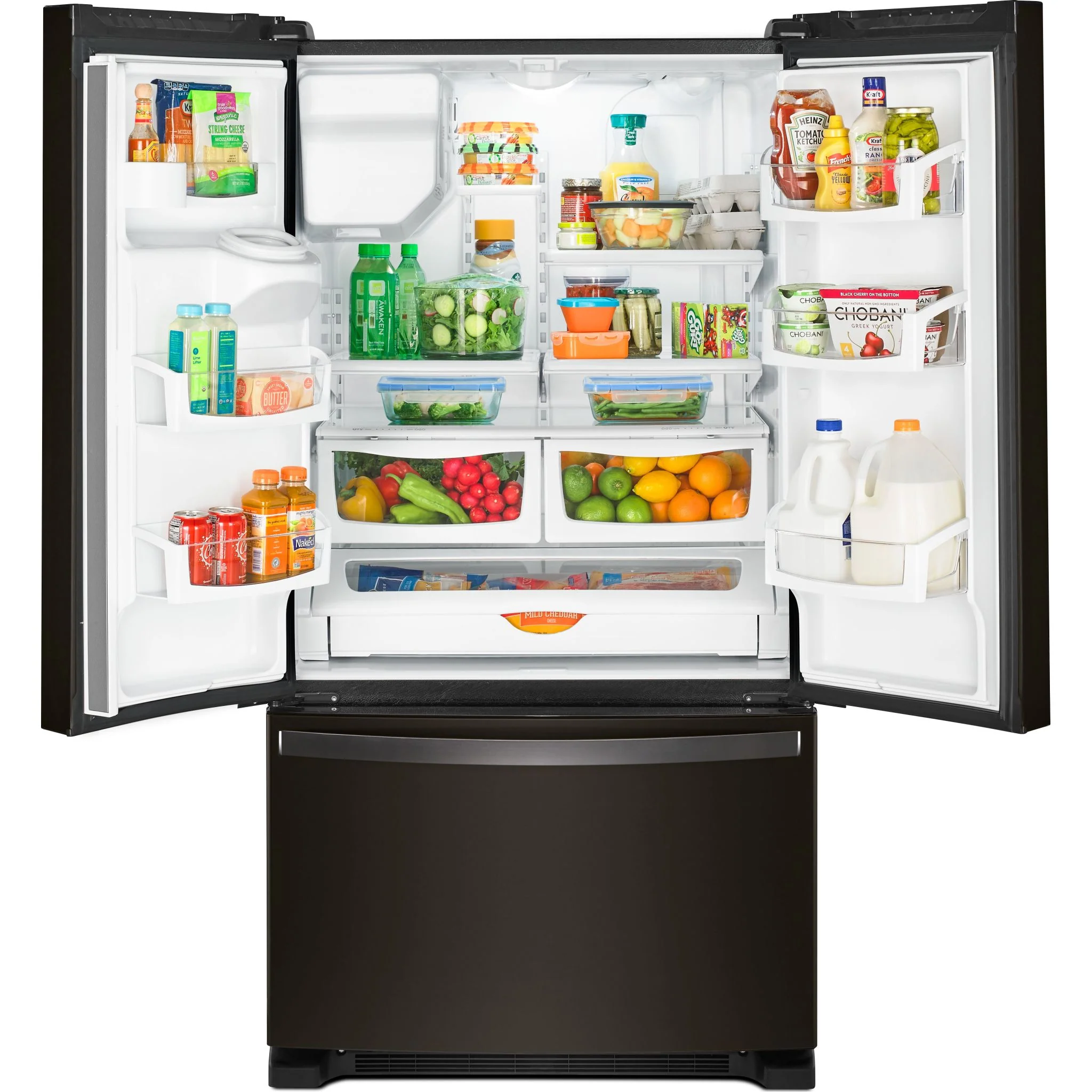 Whirlpool 36" Wide French Door Refrigerator in Fingerprint-Resistant Stainless Steel - 25 cu. ft. (WRF555SDHV) - Image 4
