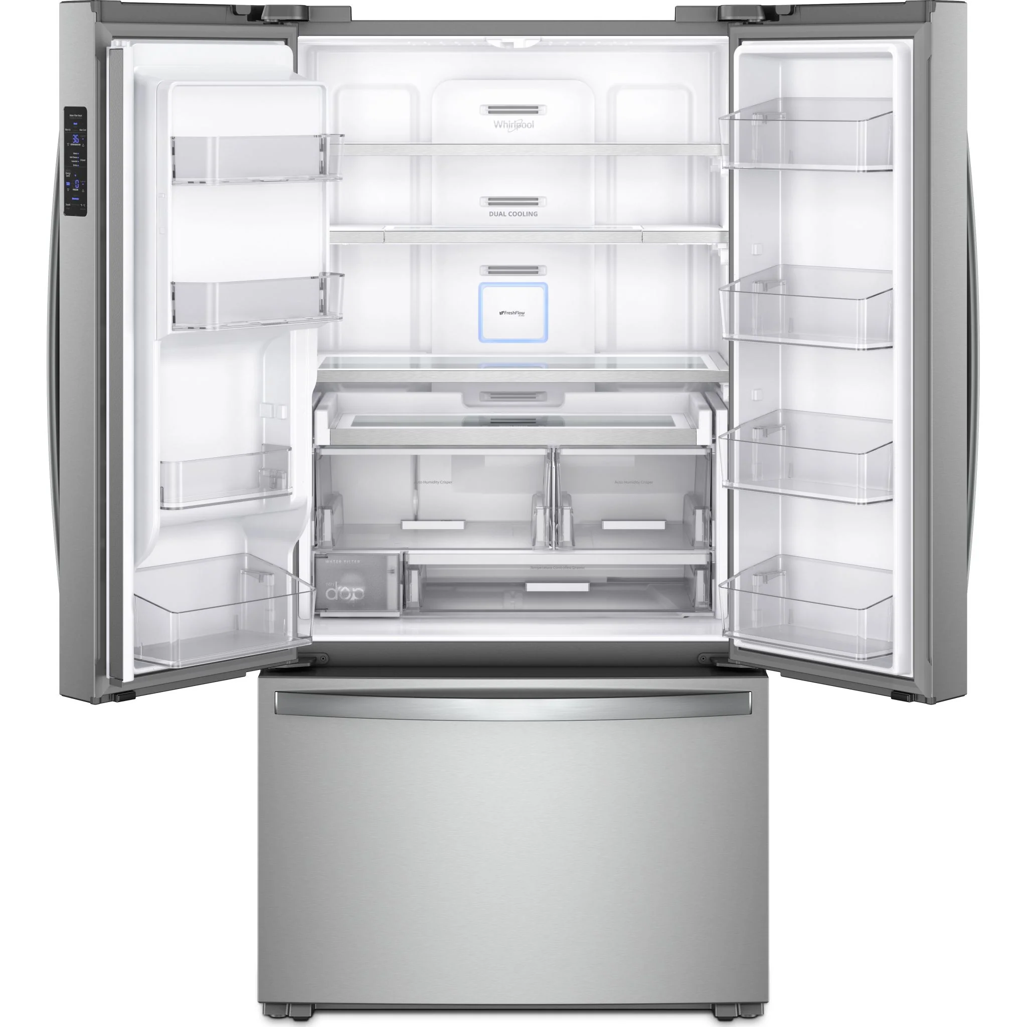 Whirlpool 36" Wide Counter Depth French Door Refrigerator - 24 cu. ft. (WRF954CIHZ) - Image 3