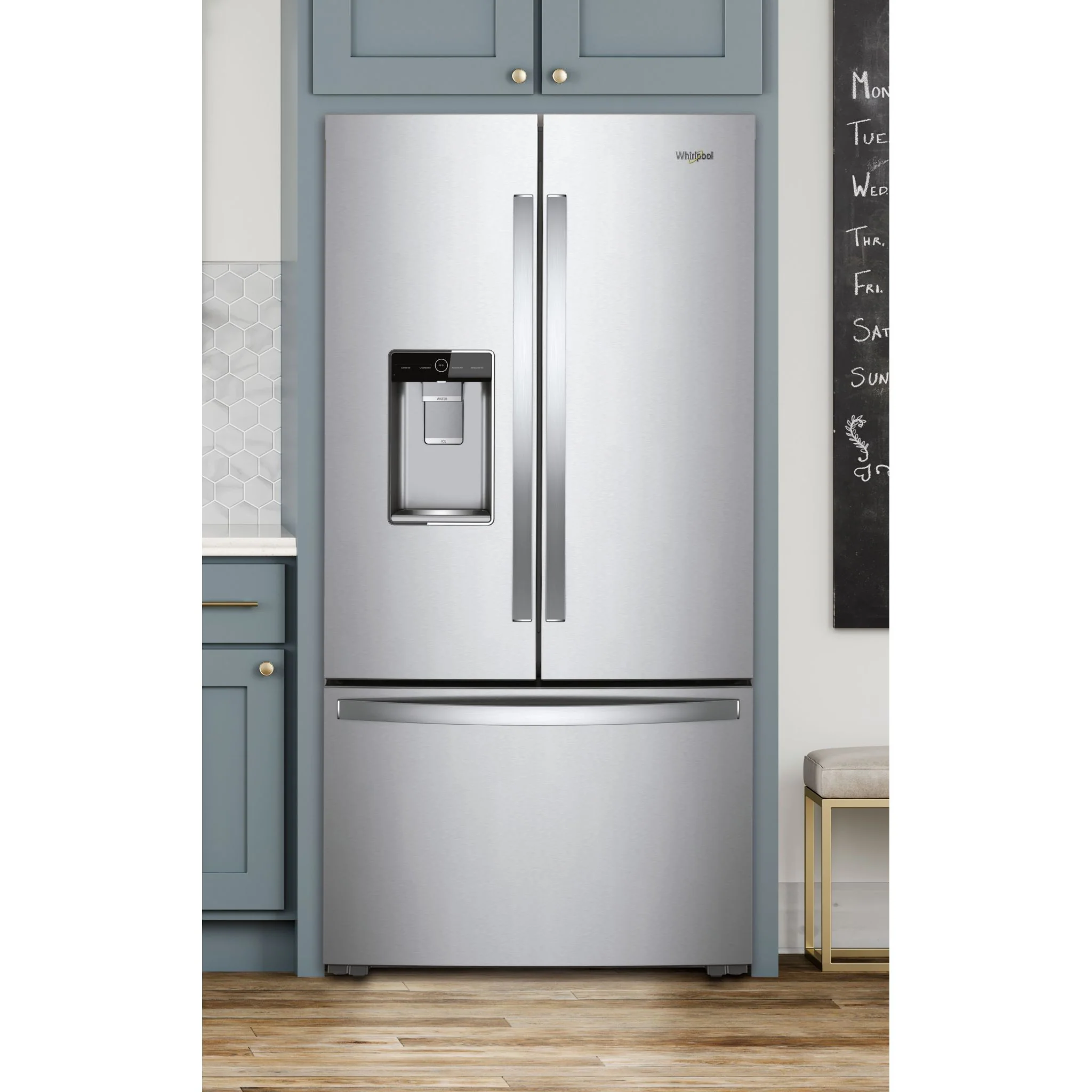 Whirlpool 36" Wide Counter Depth French Door Refrigerator - 24 cu. ft. (WRF954CIHZ) - Image 7
