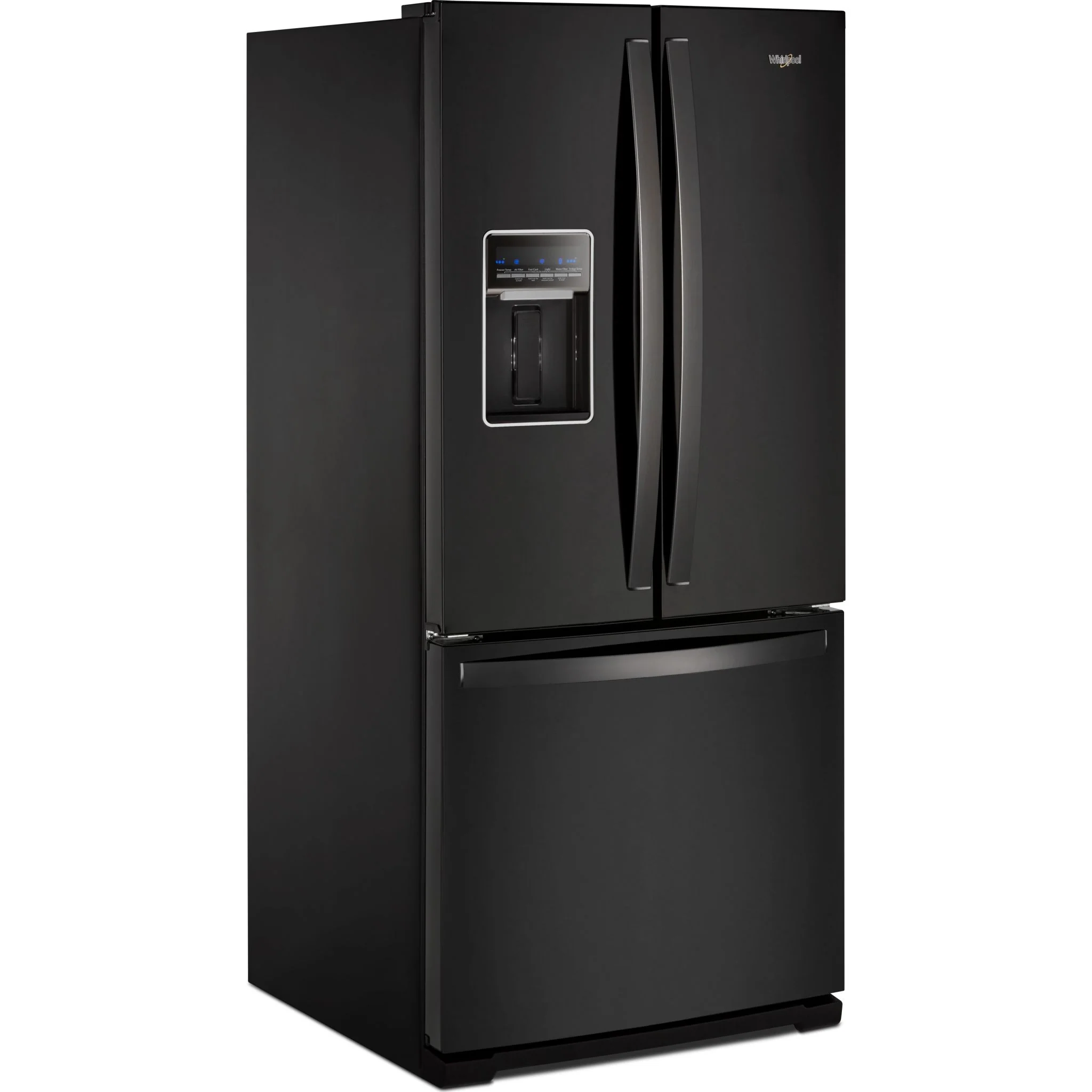 Whirlpool 30-inch Wide French Door Refrigerator - 20 cu. ft. -Black (WRF560SEHB) - Image 2