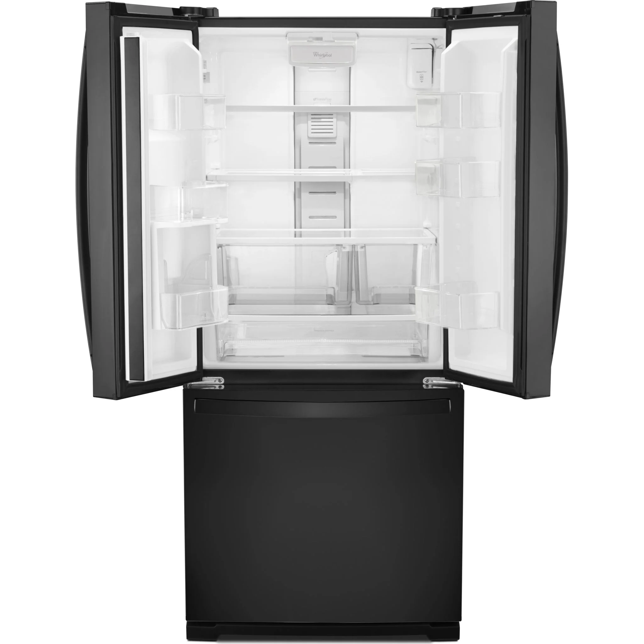 Whirlpool 30-inch Wide French Door Refrigerator - 20 cu. ft. -Black (WRF560SEHB) - Image 7
